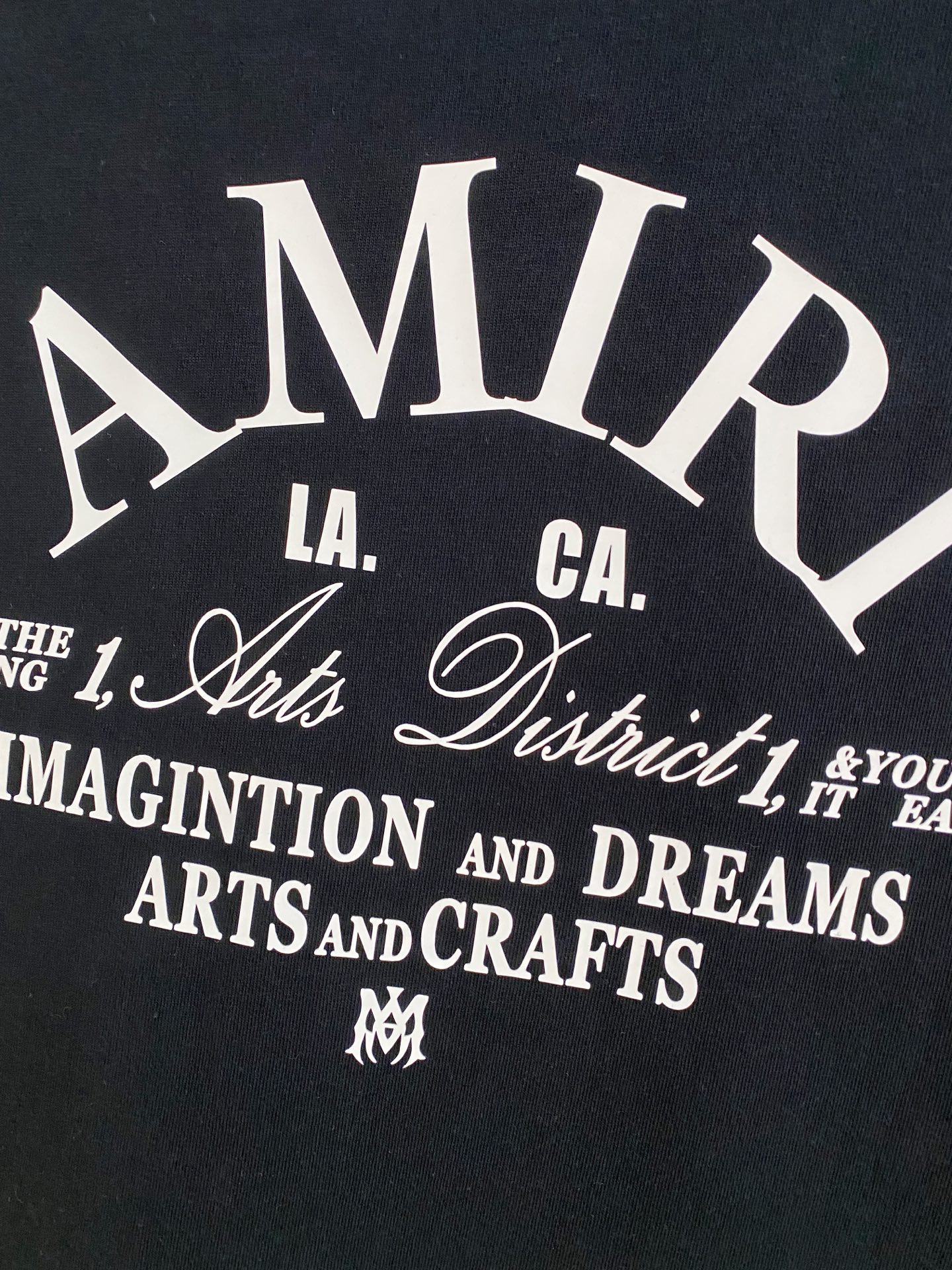 “330g Heavy-Pound Amiri Amir T-Shirts Suit | Stereo Printing | Gender-Neutral | Black & White | S-XL” - 图片 8