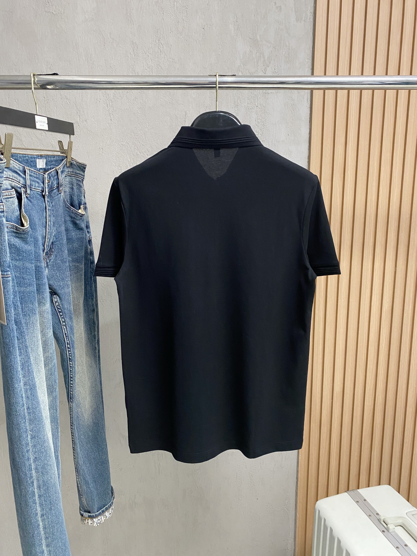 PLV25SS新款春夏短袖翻领T恤Polo，最高版本客供定制高端朱地面料简单时尚款，拼色螺纹超级好看！经