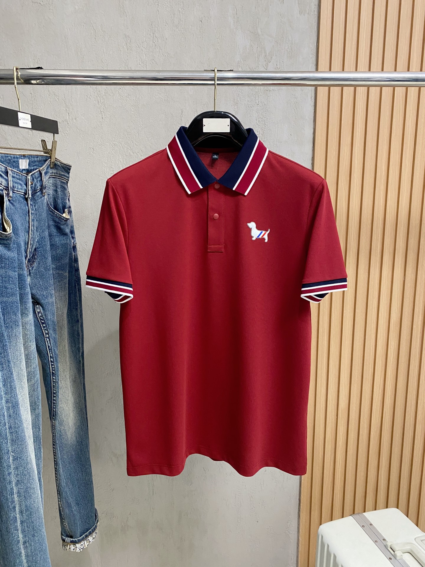 PTB 25SS新款春夏短袖翻领T恤Polo，最高版本客供定制高端朱地面料简单时尚款，拼色螺纹超级好看！