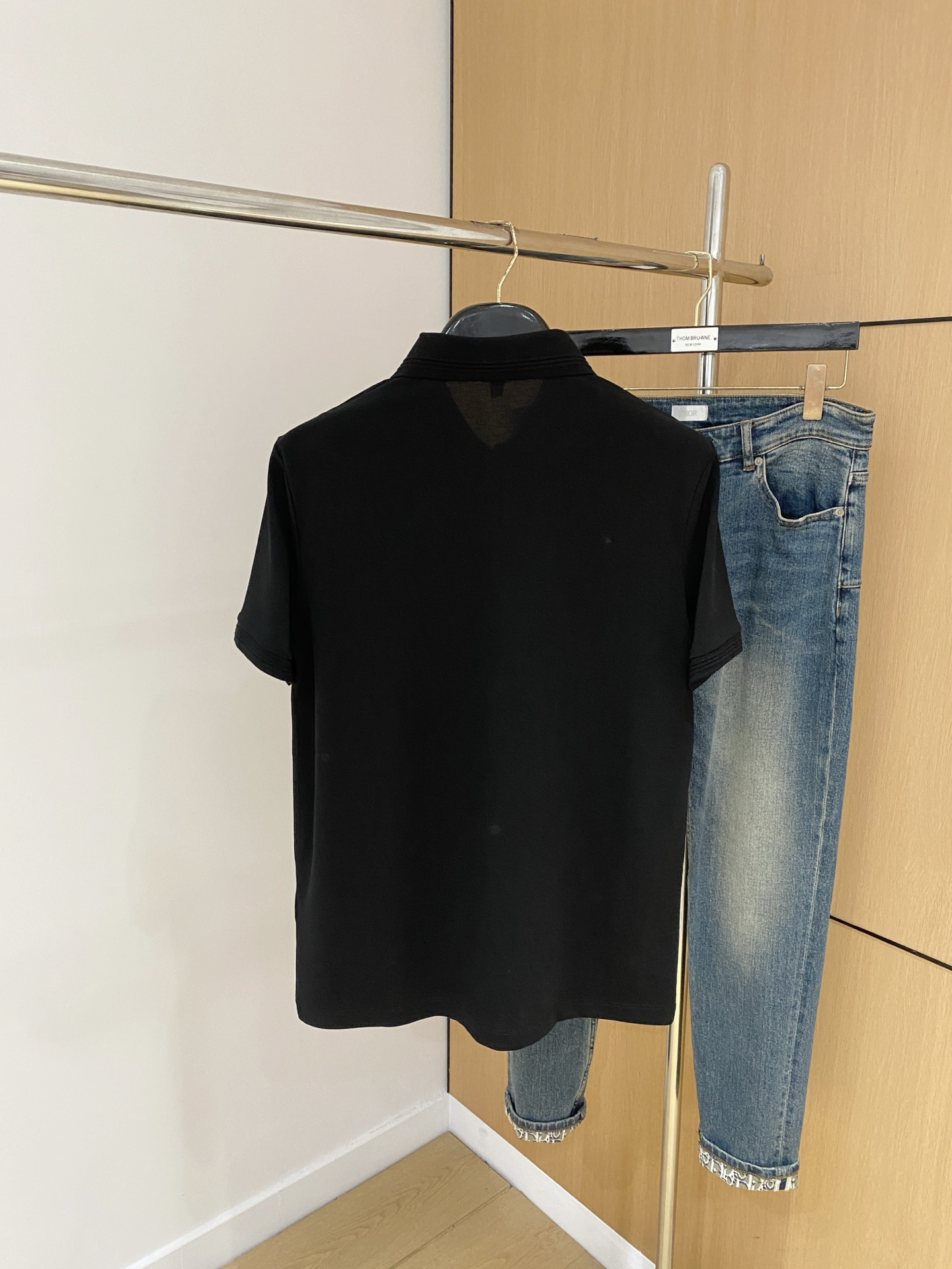 PLV 25SS新款春夏短袖翻领T恤Polo，最高版本客供定制高端朱地面料简单时尚款，拼色螺纹超级好看！