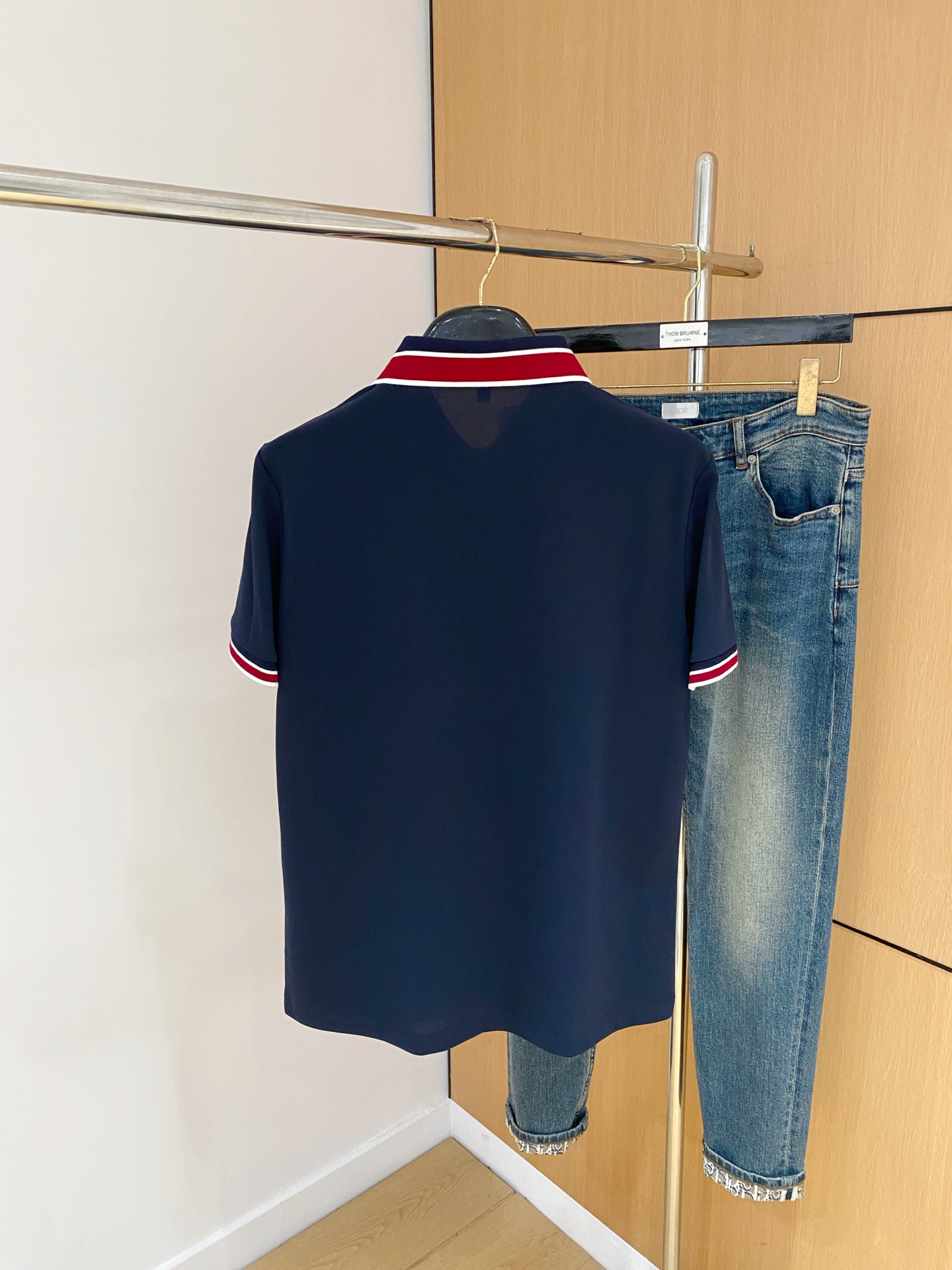 PTB 25SS新款春夏短袖翻领T恤Polo，最高版本客供定制高端朱地面料简单时尚款，拼色螺纹超级好看！