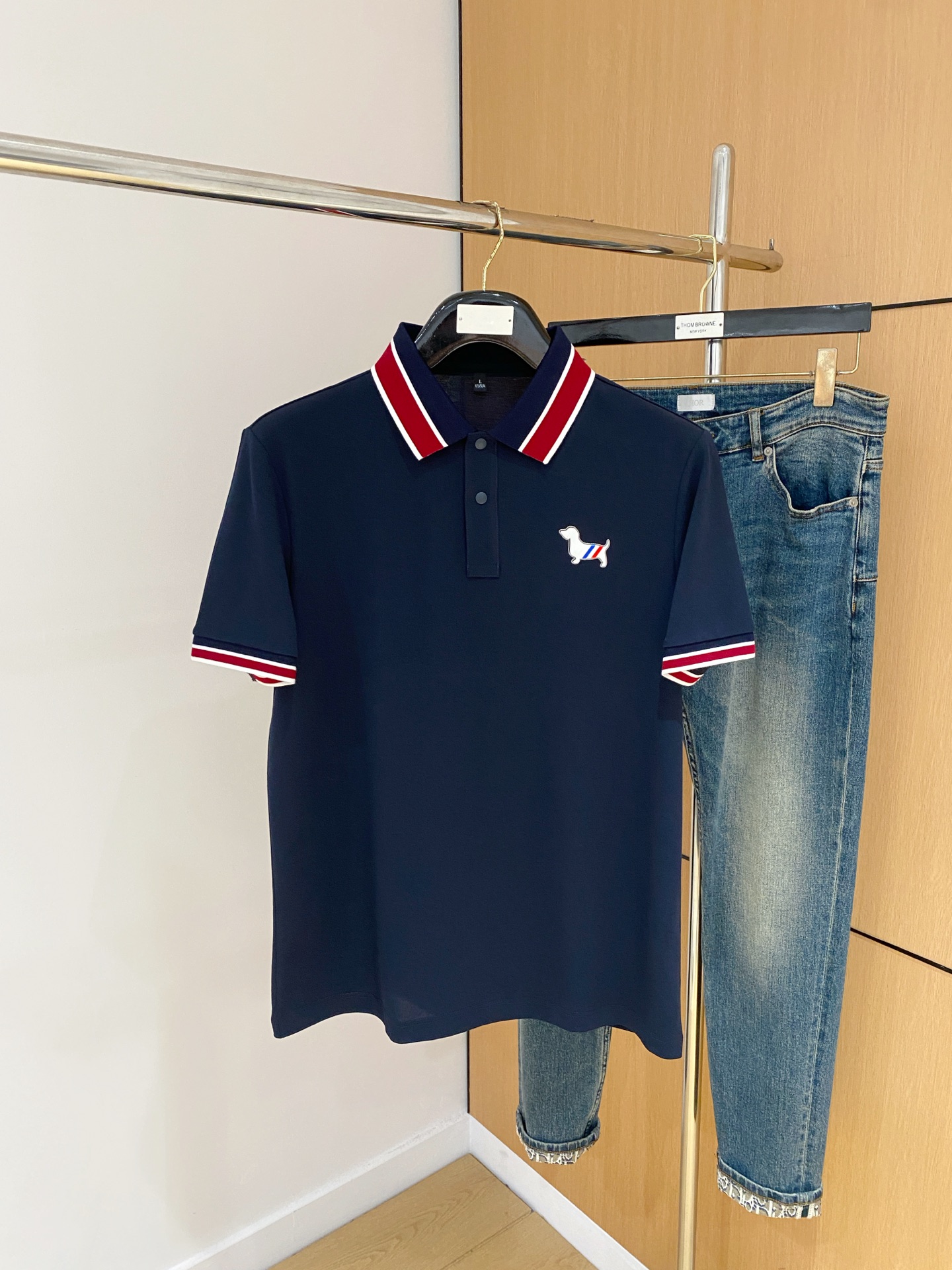 PTB 25SS新款春夏短袖翻领T恤Polo，最高版本客供定制高端朱地面料简单时尚款，拼色螺纹超级好看！