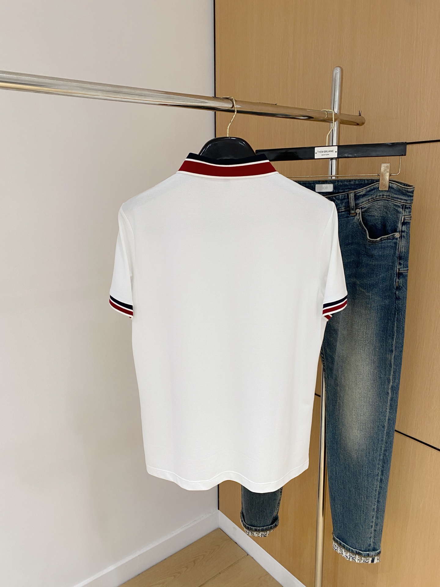 PTB 25SS新款春夏短袖翻领T恤Polo，最高版本客供定制高端朱地面料简单时尚款，拼色螺纹超级好看！