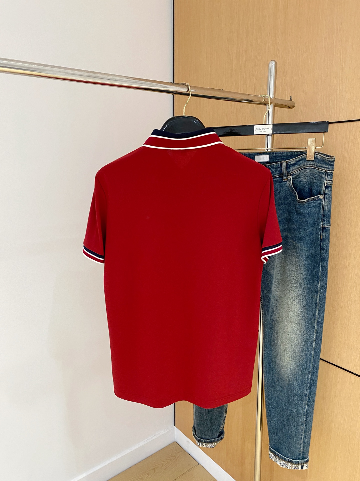 PTB 25SS新款春夏短袖翻领T恤Polo，最高版本客供定制高端朱地面料简单时尚款，拼色螺纹超级好看！