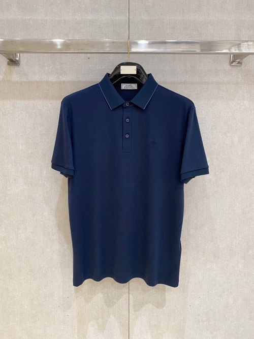 Hermes Men's Polo Shirt - Short Sleeve, Logo Detail, Classic Fit 1 Hermes Men's Polo Shirt - Short Sleeve, Logo Detail, Classic Fit