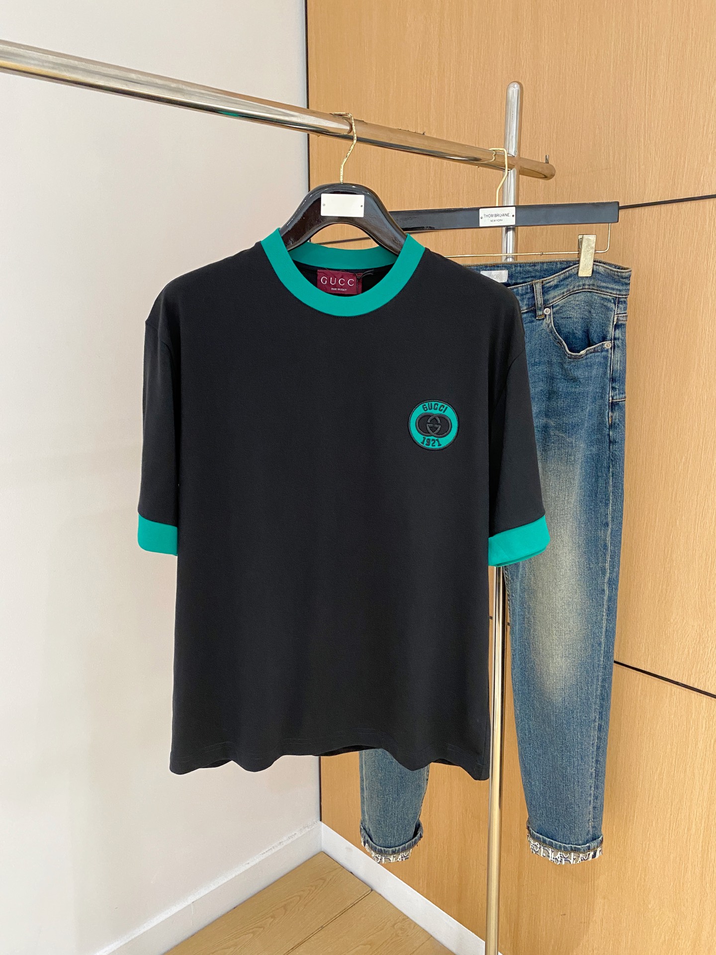 ss古驰纯棉最新面料经典标识图案logo时尚简约潮流短袖，最顶级的品质专柜原单短袖，顶级制作工艺进口面料