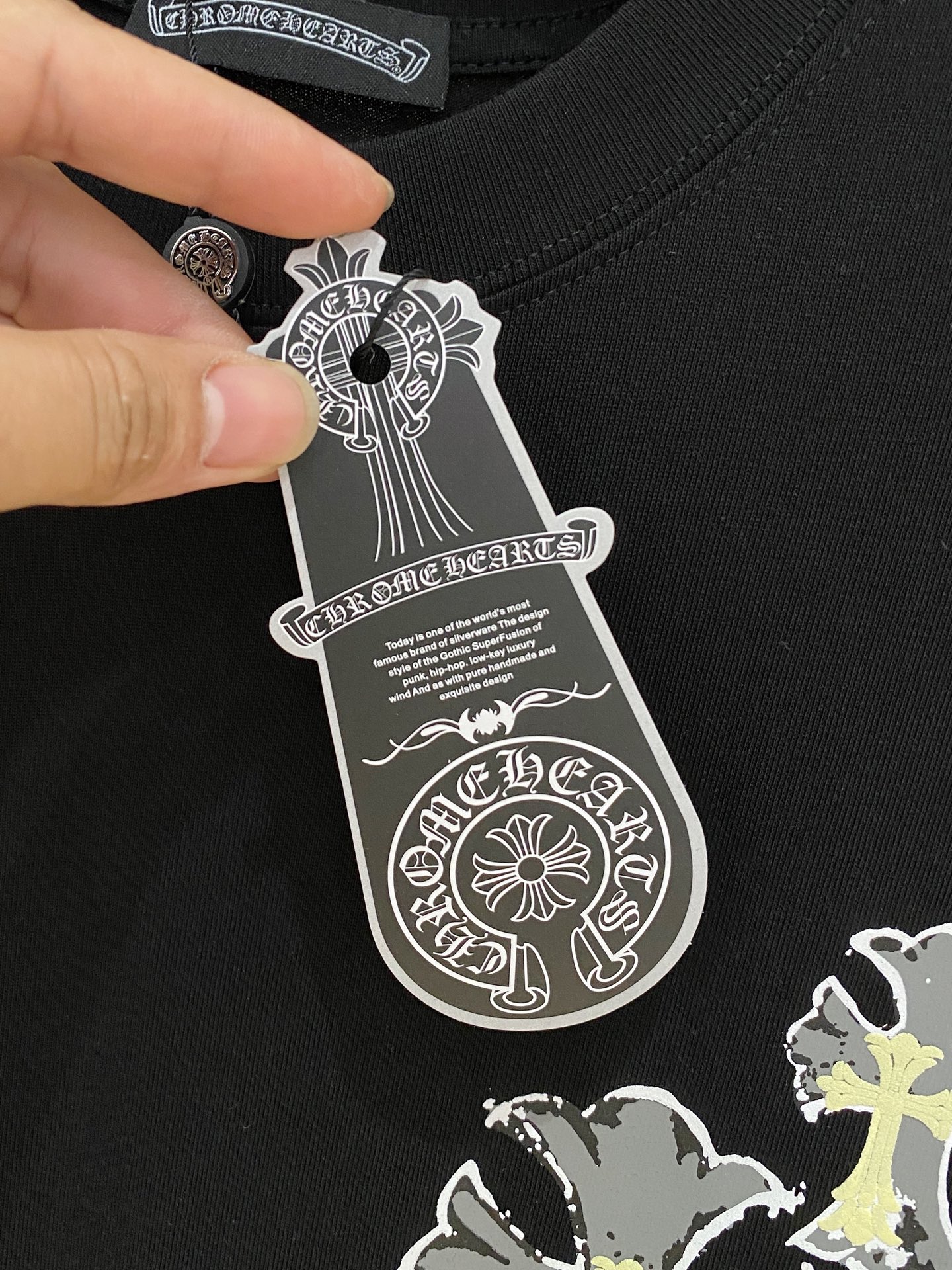 ss克罗心纯棉最新面料经典标识图案logo时尚简约潮流短袖，最顶级的品质专柜原单短袖，顶级制作工艺进口面