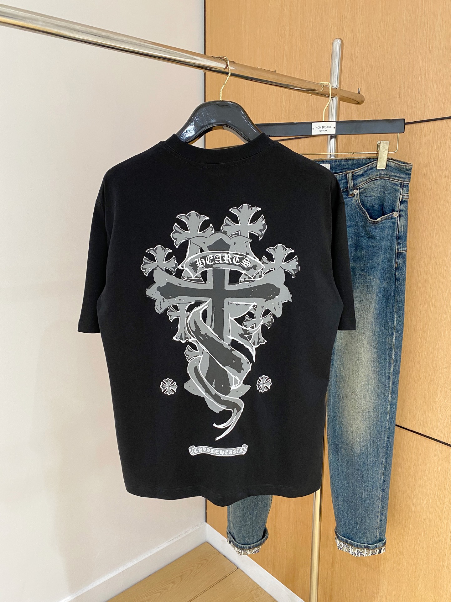 ss克罗心纯棉最新面料经典标识图案logo时尚简约潮流短袖，最顶级的品质专柜原单短袖，顶级制作工艺进口面