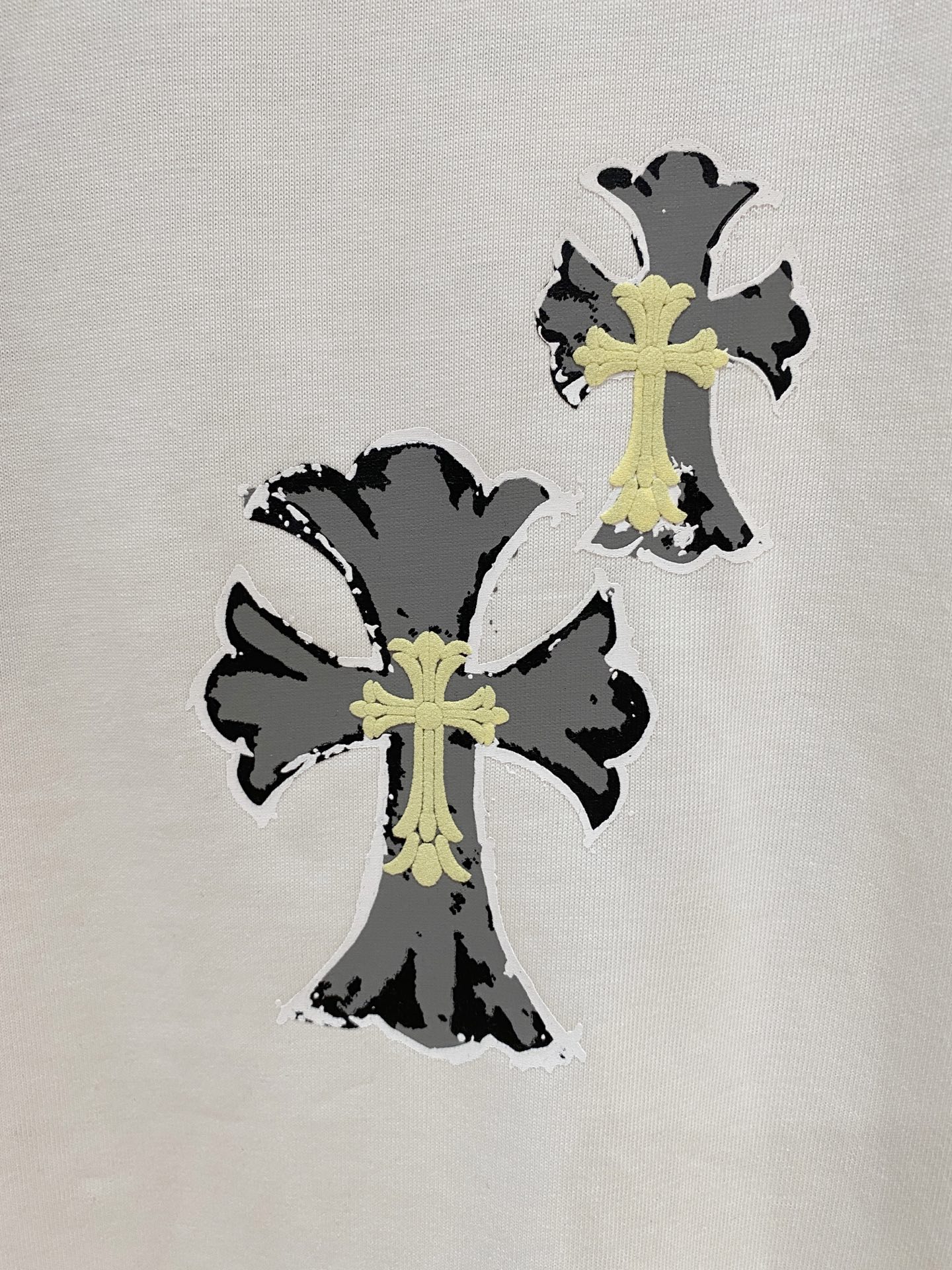 ss克罗心纯棉最新面料经典标识图案logo时尚简约潮流短袖，最顶级的品质专柜原单短袖，顶级制作工艺进口面