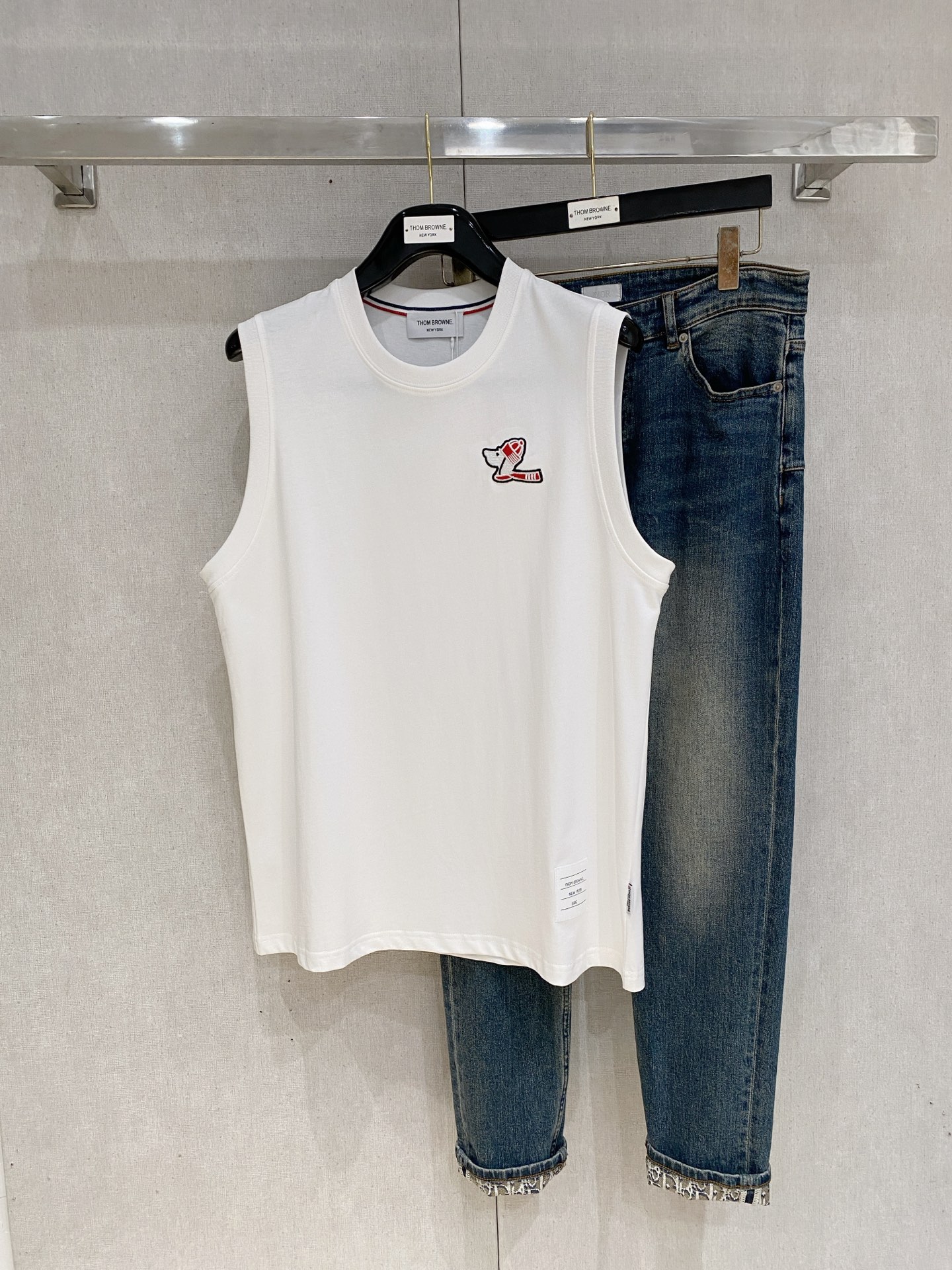 PTB 25ss新款背心 领口和袖口增强螺纹不易变形🫠 领口包条螺纹、领脚标识logo侧麦！面料经洗水处