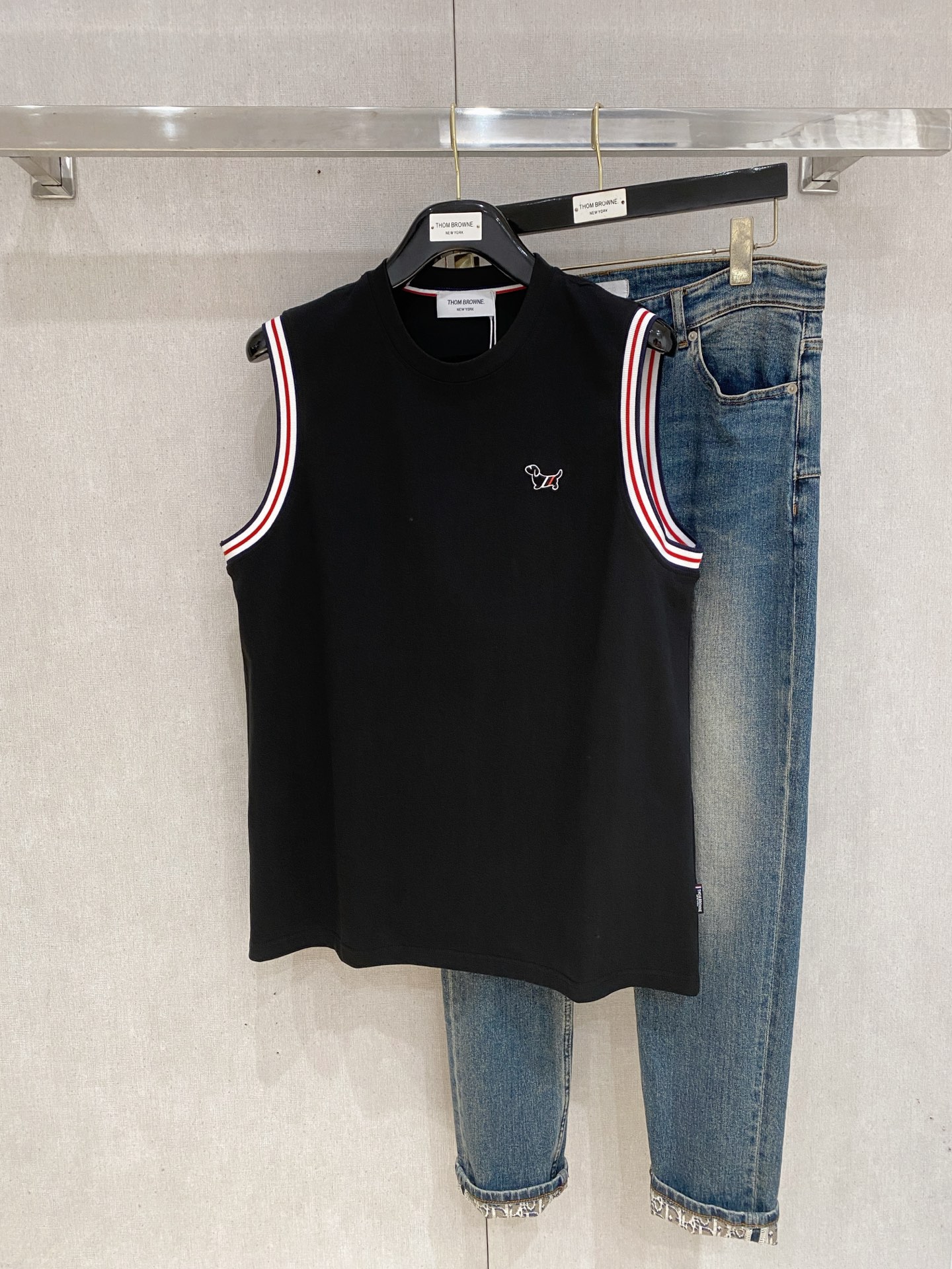 PTB 25ss新款背心 领口和袖口增强螺纹不易变形🫠 领口包条螺纹、领脚标识logo侧麦！面料经洗水处