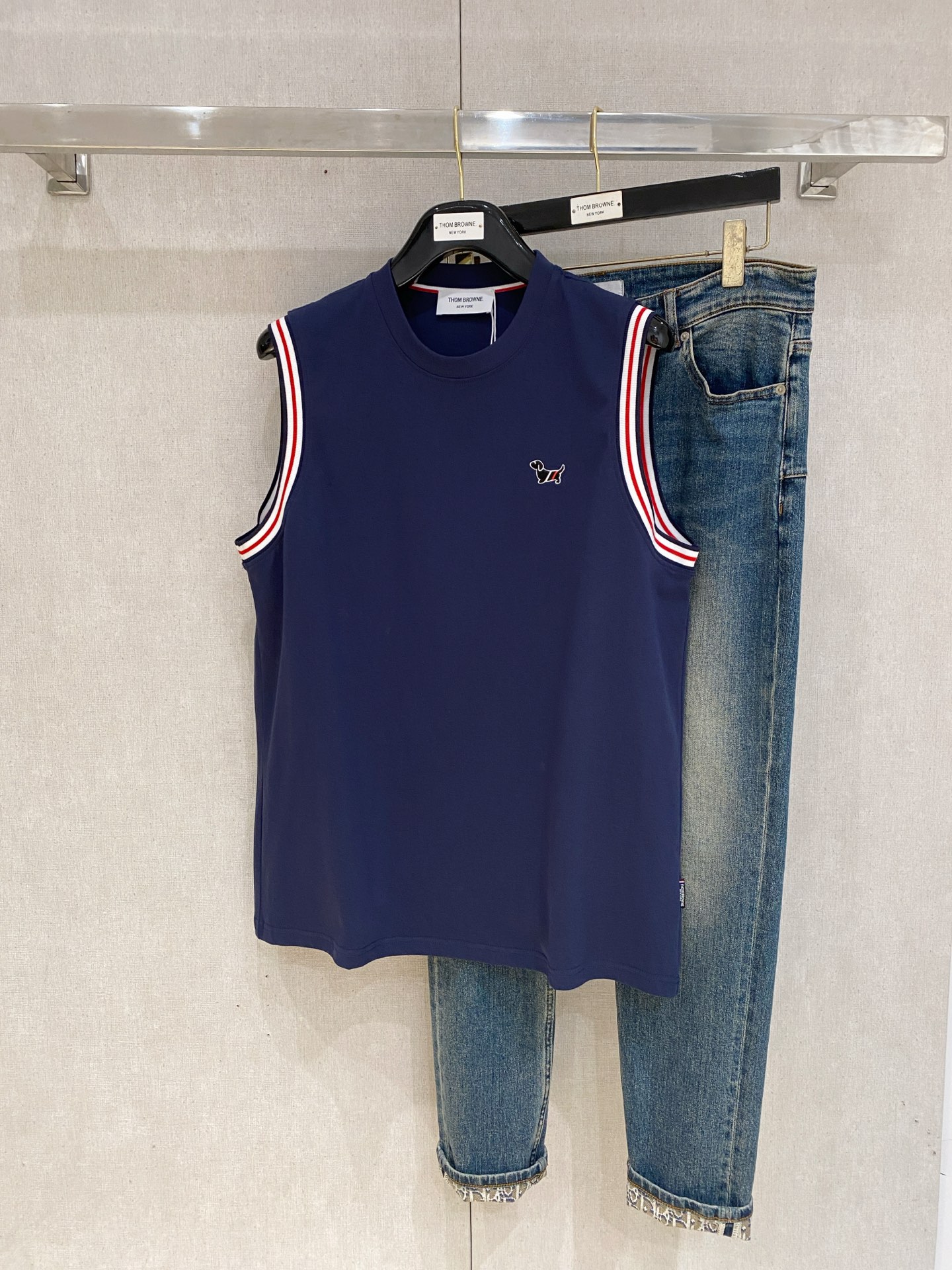 PTB 25ss新款背心 领口和袖口增强螺纹不易变形🫠 领口包条螺纹、领脚标识logo侧麦！面料经洗水处