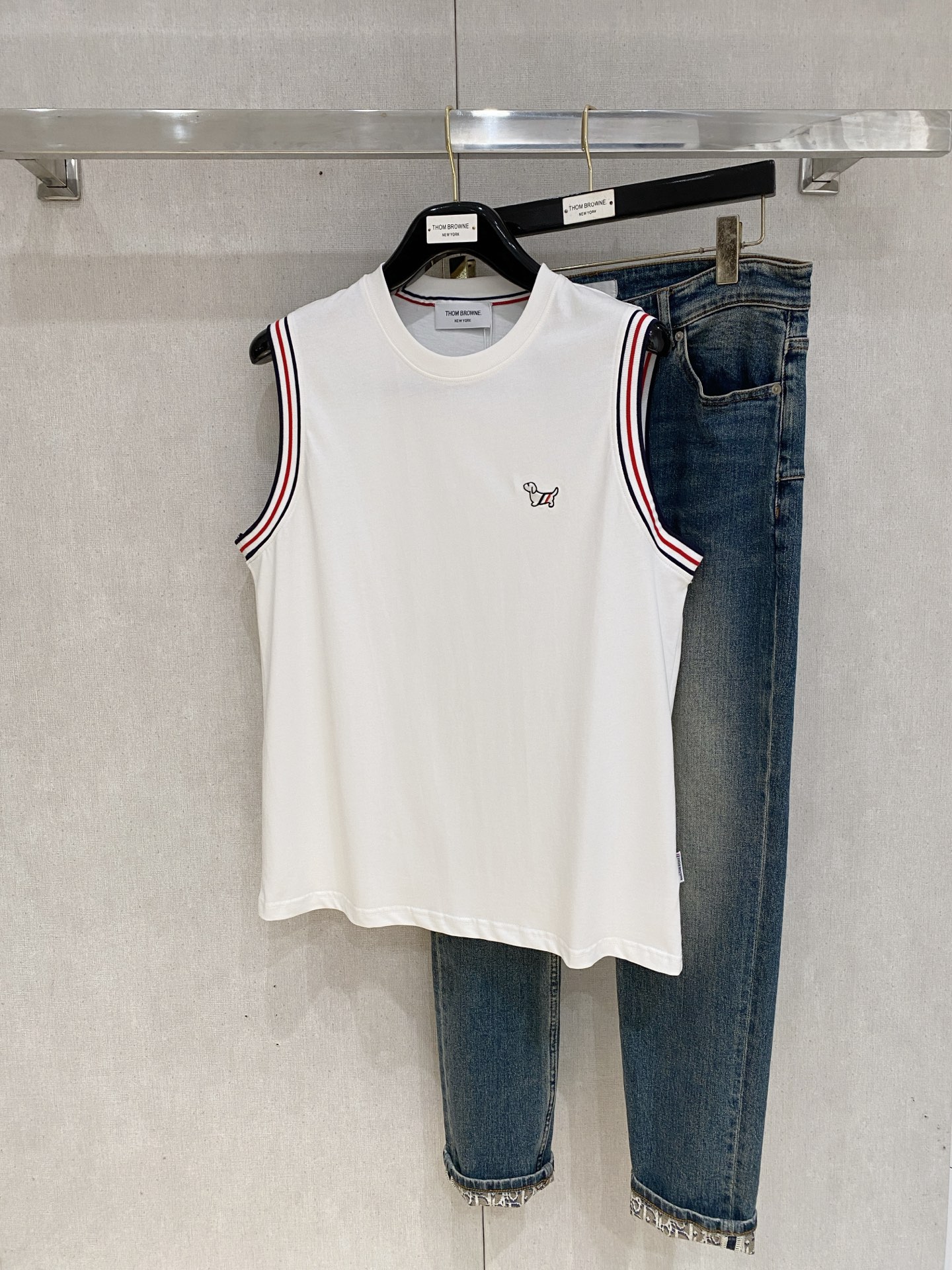 PTB 25ss新款背心 领口和袖口增强螺纹不易变形🫠 领口包条螺纹、领脚标识logo侧麦！面料经洗水处