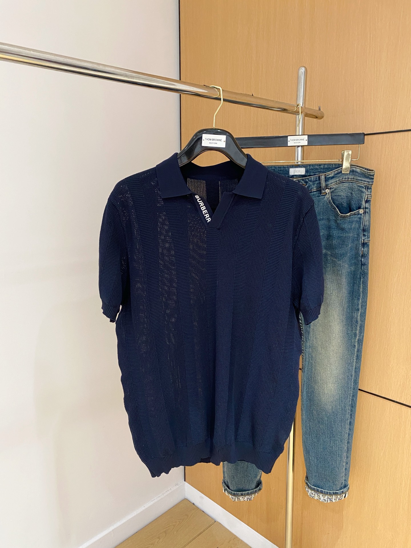 P巴宝莉25SS新款春夏短袖翻领T恤Polo，最高版本客供定制高端针织🧶面料简单时尚款，经典logo简单