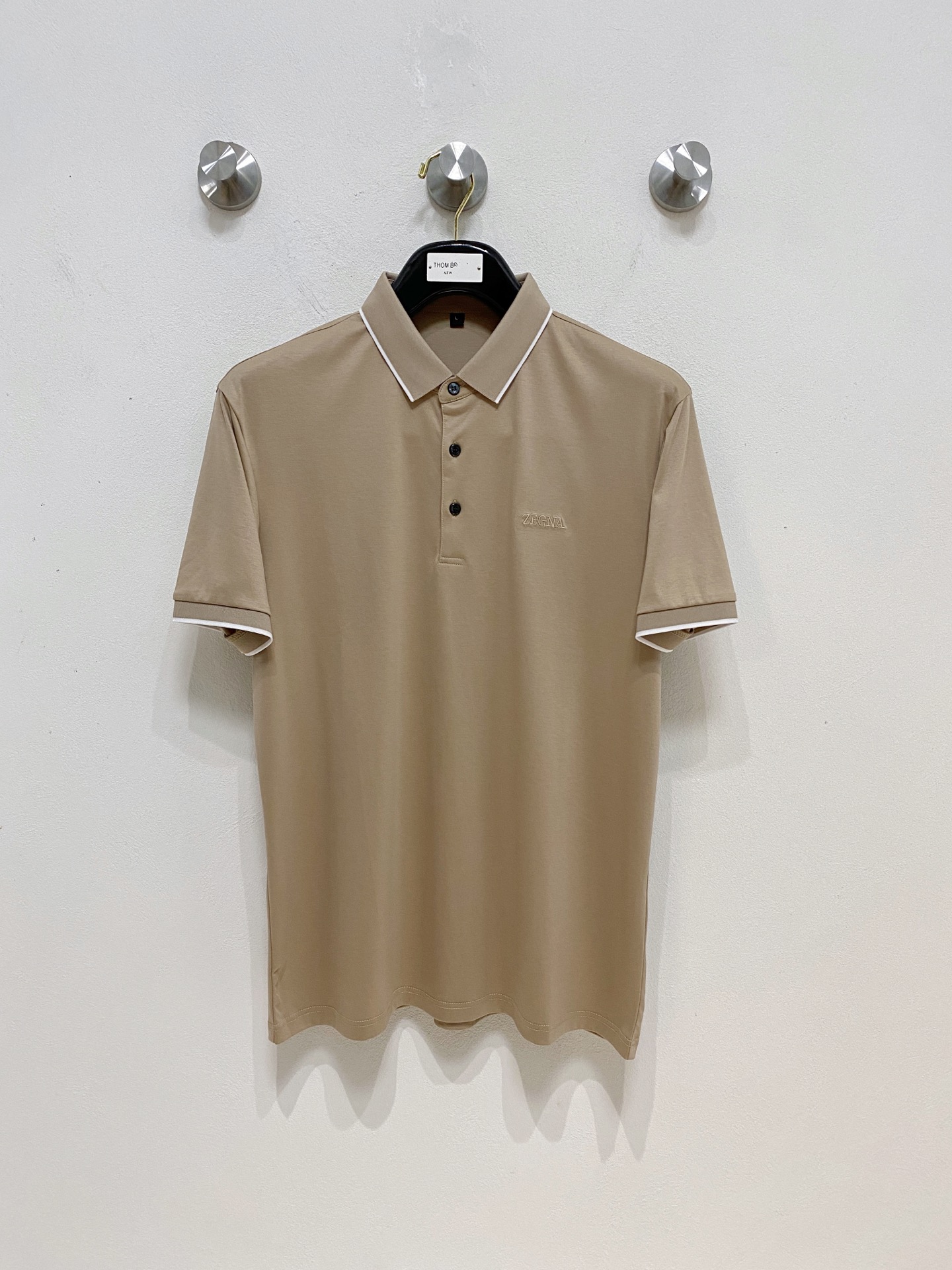 开春新品 杰尼亚 𝟏𝟎𝟎%新疆长绒棉 面料柔软舒适透气𝟮𝟬𝟮𝟰 夏季 限量款短袖Polo系列𝗦𝗜𝗭𝗘：𝗠