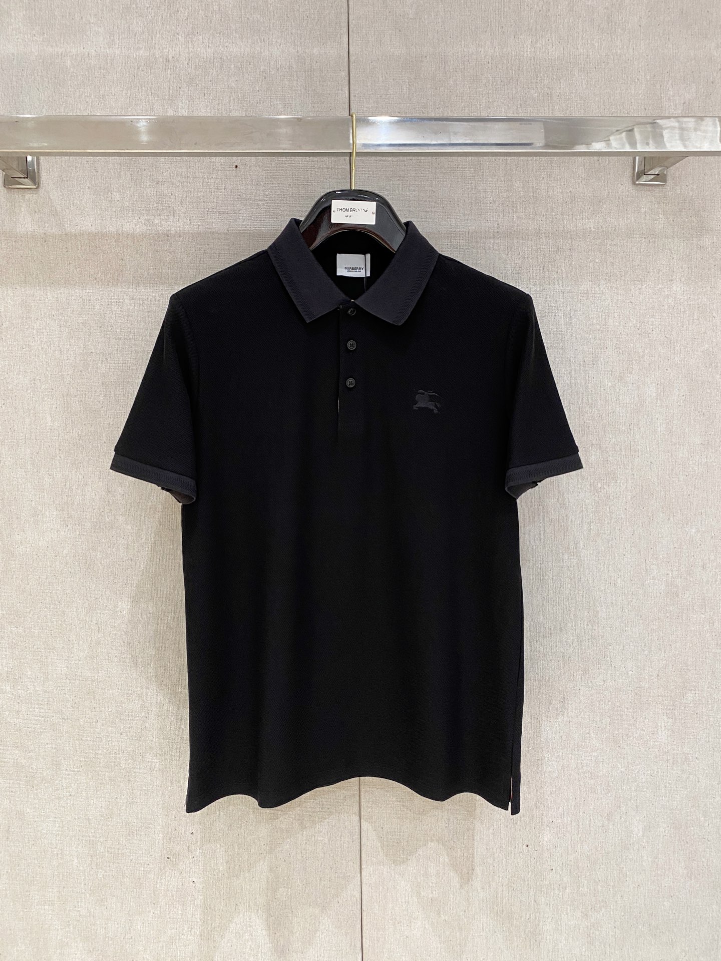 Burberry Men's Black Polo Shirt with Logo - Classic and Stylish