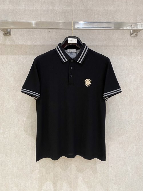 Gucci Men's Black Cotton Piquet Polo Shirt with Logo Detail 1 Gucci Men's Black Cotton Piquet Polo Shirt with Logo Detail