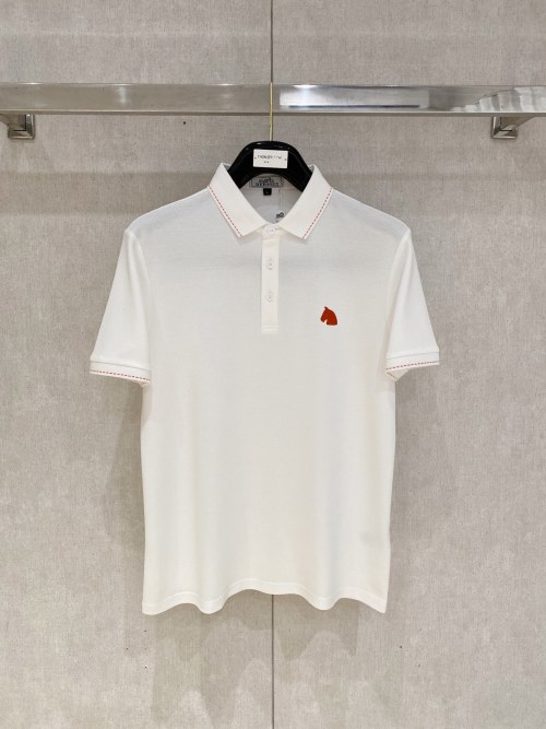 Hermes Men's Polo Shirt with Horse Logo - Summer Essential, Multiple Colors 1 Hermes Men's Polo Shirt with Horse Logo - Summer Essential, Multiple Colors