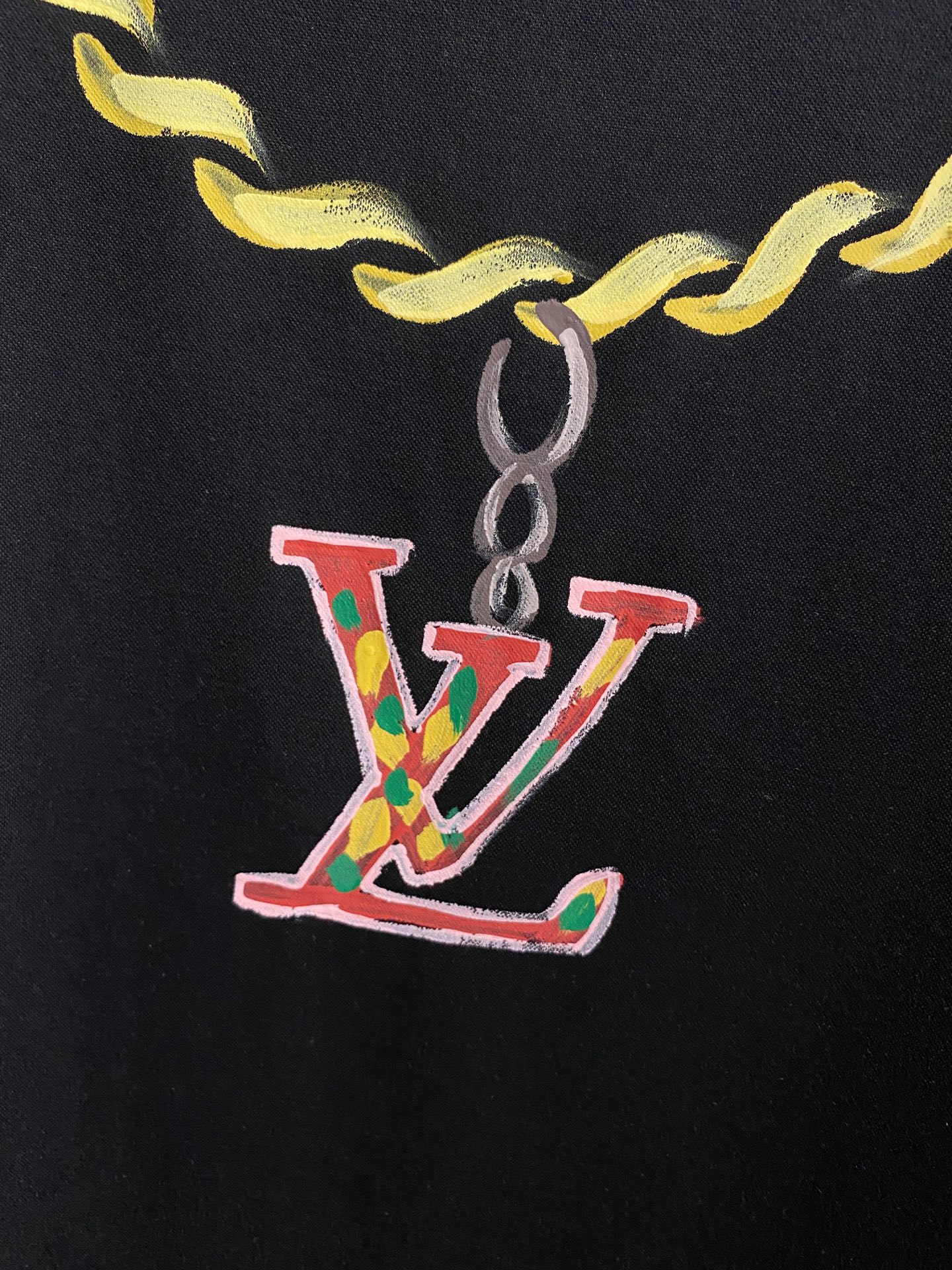  1v 路易威登 2025春夏新款首发专柜最新款圆领短袖 高端订制 设计前卫时尚！品牌logo重工艺设计