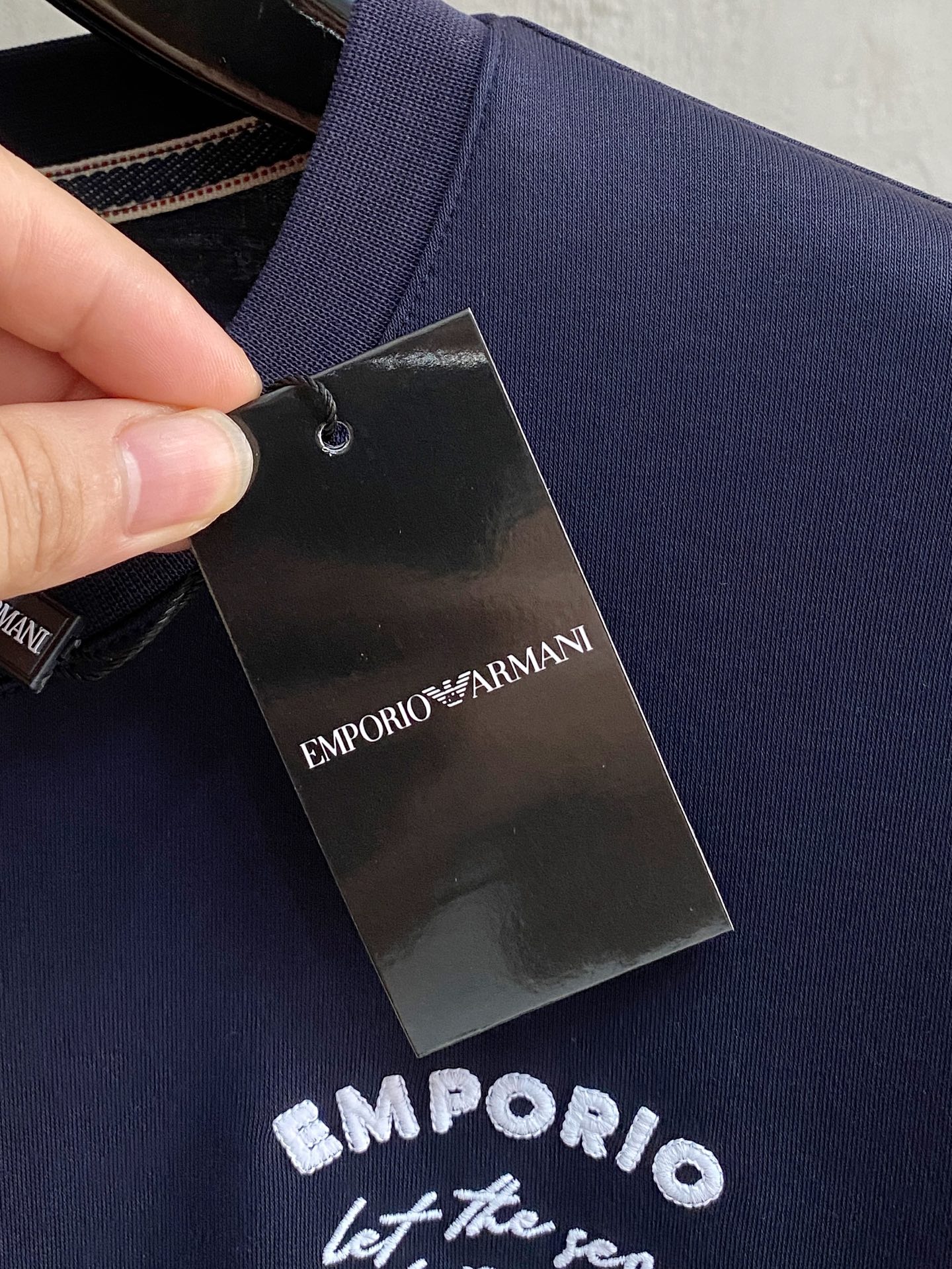 Emporio Armani Men's Navy Long Sleeve Polo Shirt - Soft, Comfortable Fit 5 i1753805315725 3879 0 4