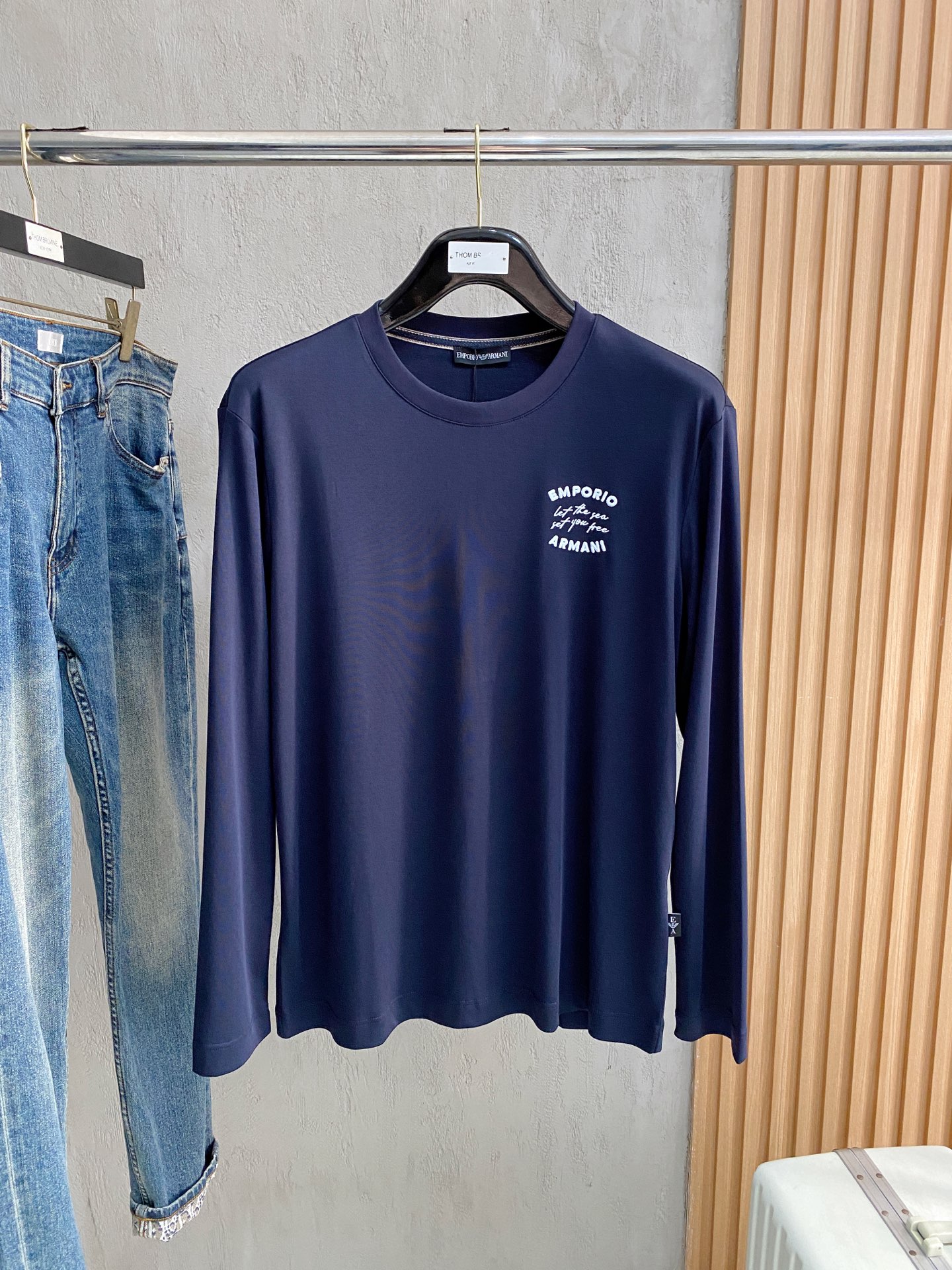 Emporio Armani Men's Navy Long Sleeve Polo Shirt - Soft, Comfortable Fit 1 i1753805315941 7140 0 0