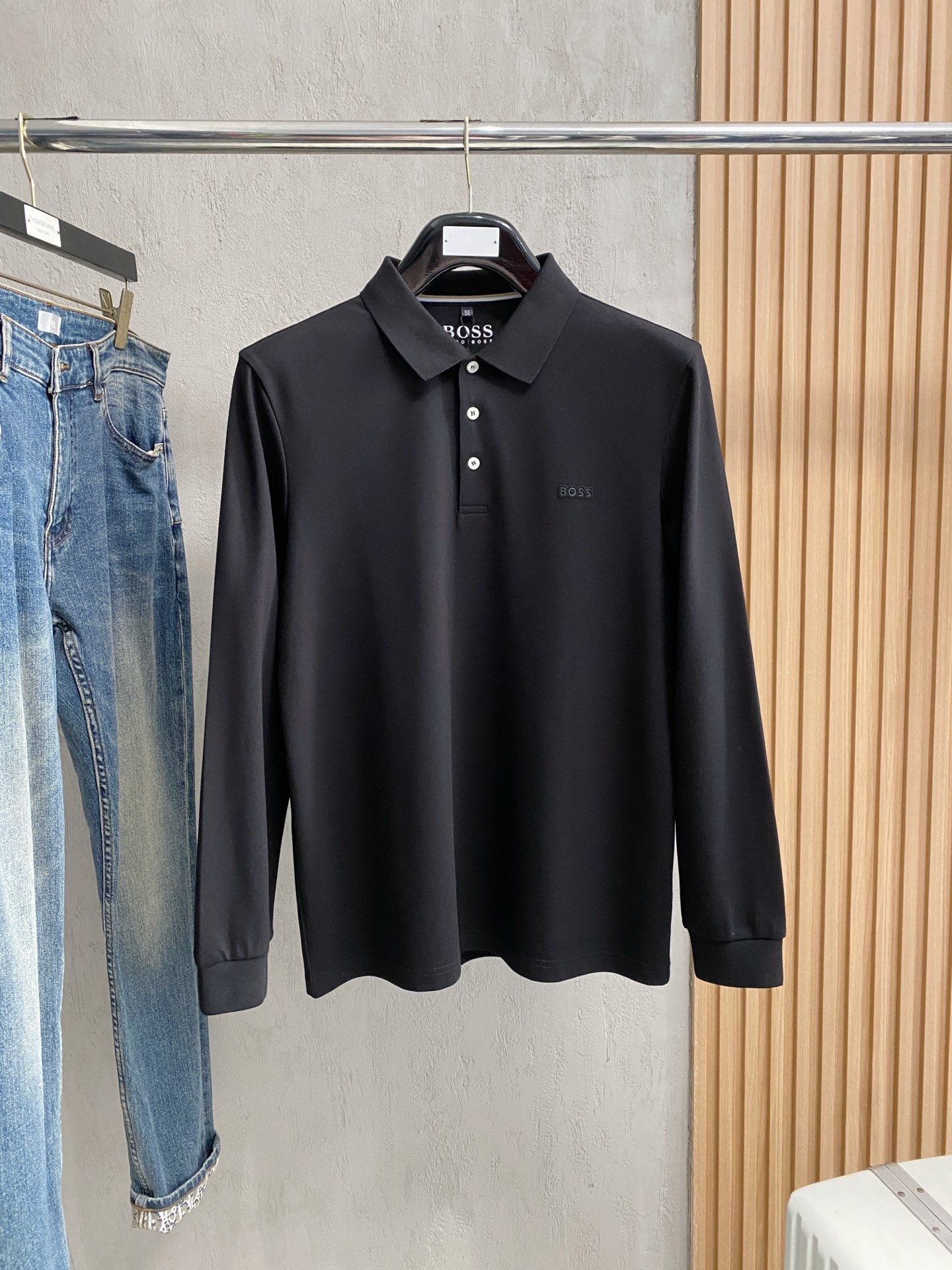 开春新品  boss 独家专供新款原单男士Polo长袖高端定制 高版本 时尚百搭爆款⚠️⚠️✨✨原版进口