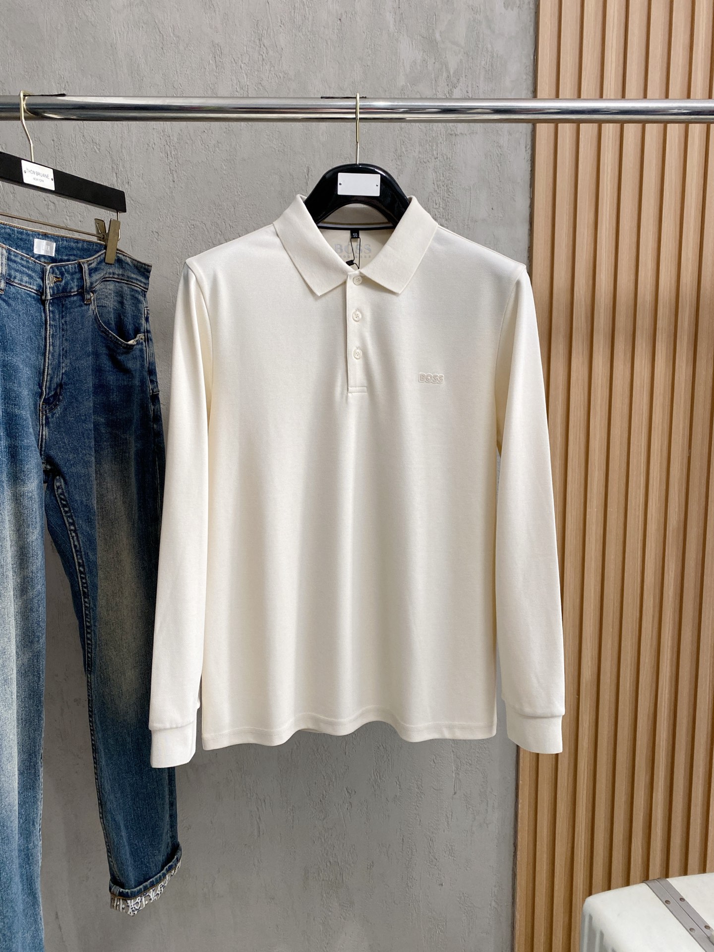 BOSS Men's Long Sleeve Polo Shirt - Original Design, Premium Cotton 2 i1755364779332 1801 0 1
