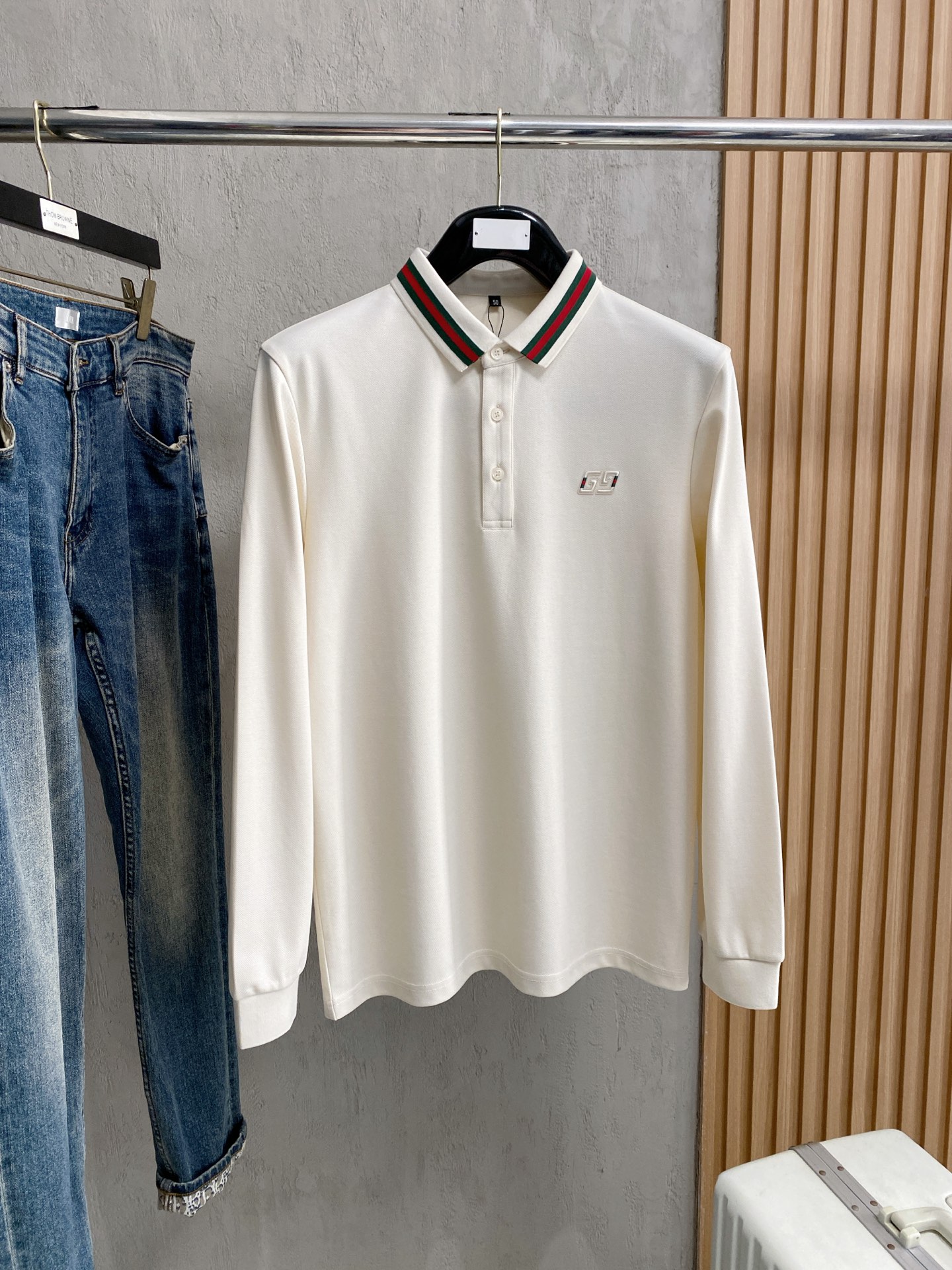 Gucci Men's Long Sleeve Polo Shirt - Original Cotton Fabric, Designer Style 2 i1755365279198 7480 0 0