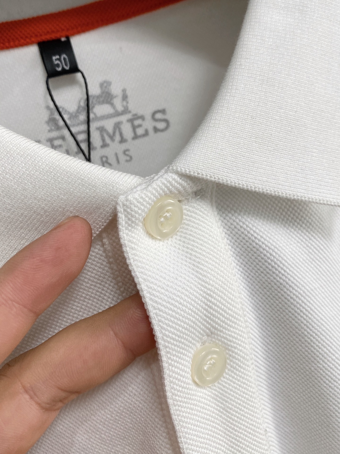 Hermès Men's Long Sleeve Polo Shirt with Embroidered Logo - Soft Cotton 5 i1755365312893 944 0 4