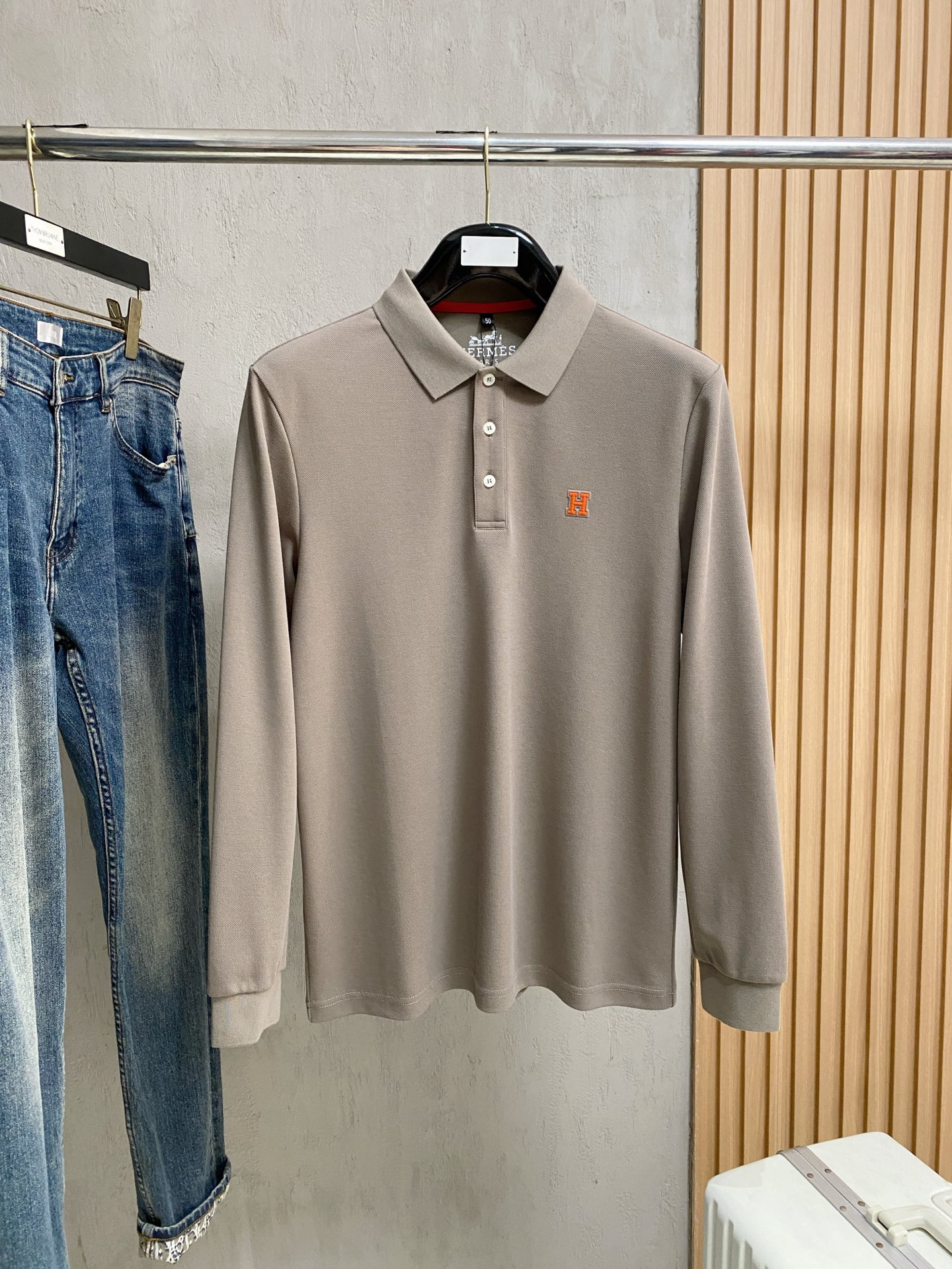 开春新品  爱马仕 独家专供新款原单男士Polo长袖高端定制 高版本 时尚百搭爆款⚠️⚠️✨✨原版进口纯