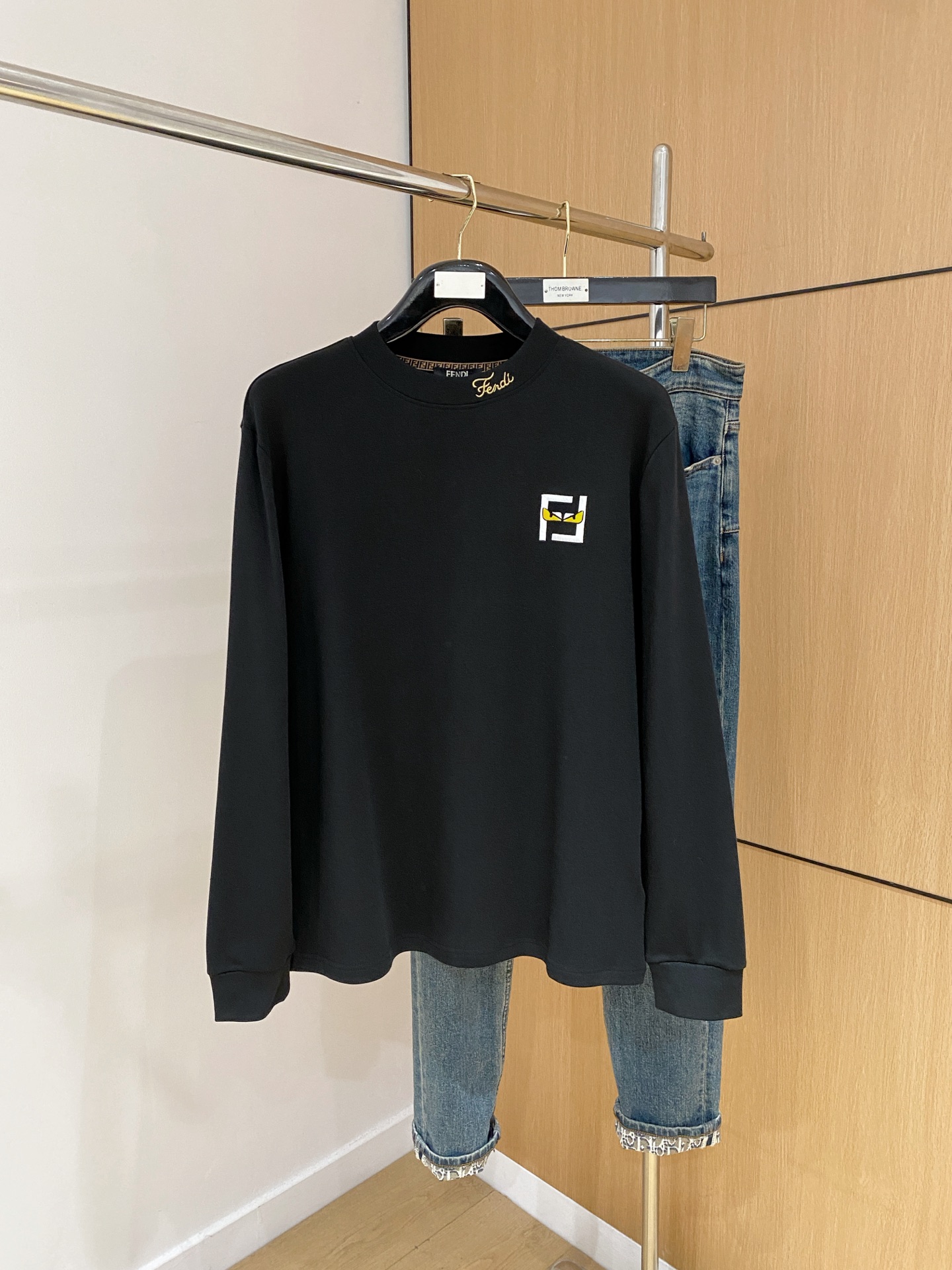 Fendi Black Long Sleeve T-Shirt for Women - Comfortable & Stylish