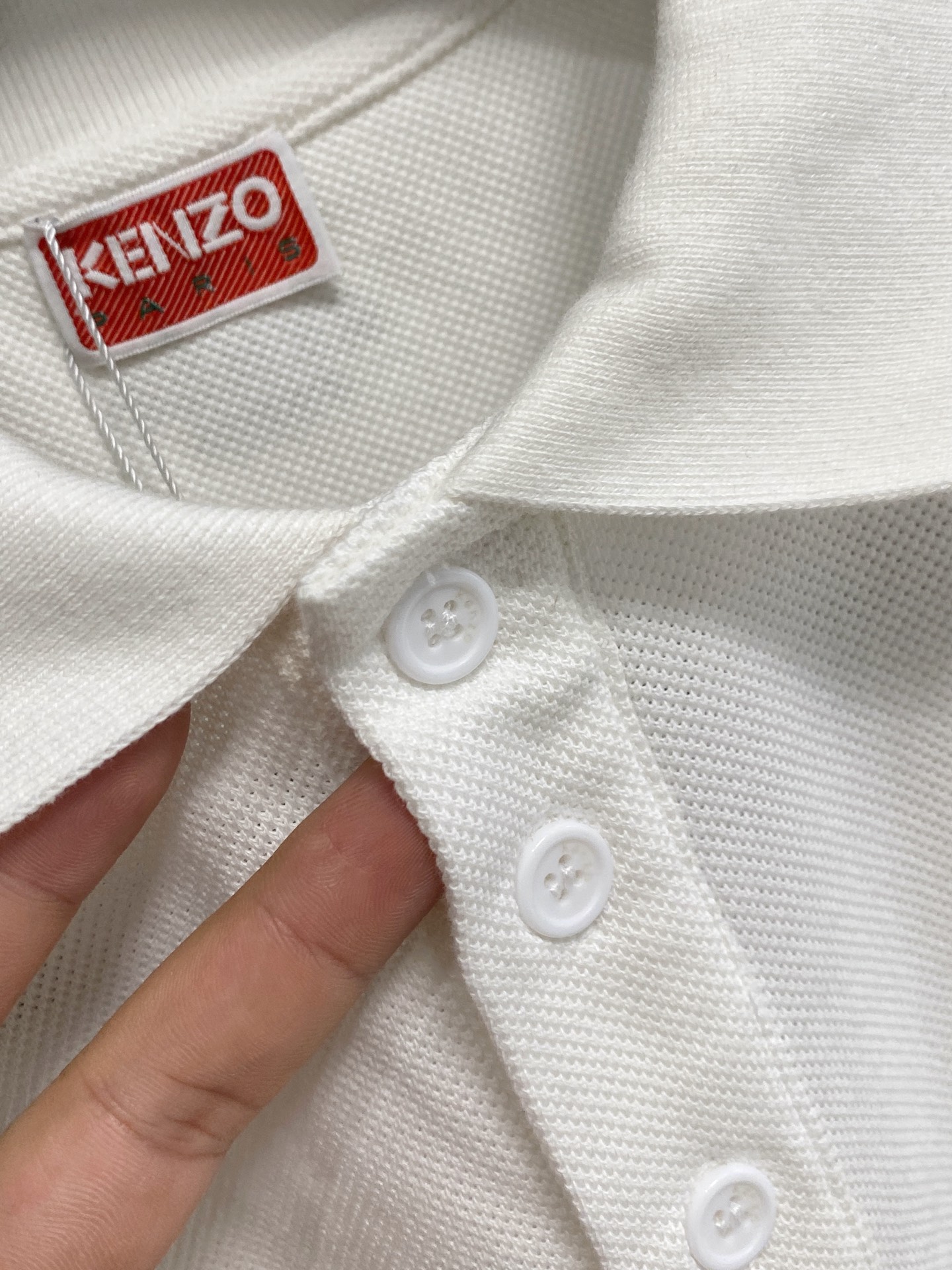 KENZO 2025SS White Polo Shirt with Floral Embroidery - Oversized Fit 6 i1756303901980 8166 0 5