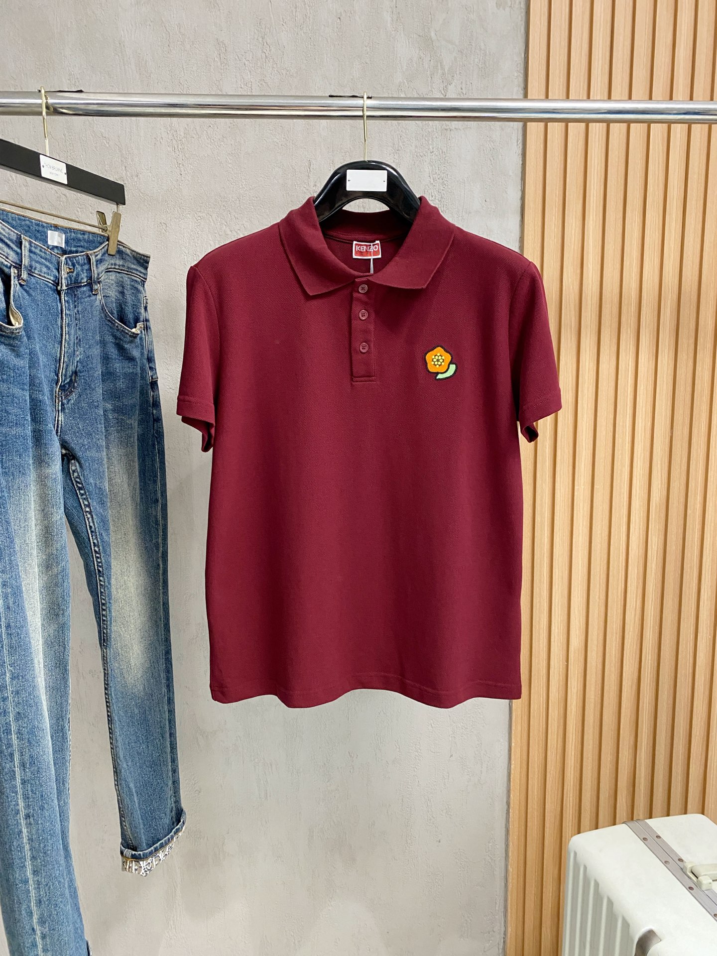 KENZO 2025SS Embroidered Flower Polo Shirt Oversized Fit Soft Cotton 2 i1756303902113 9954 0 0