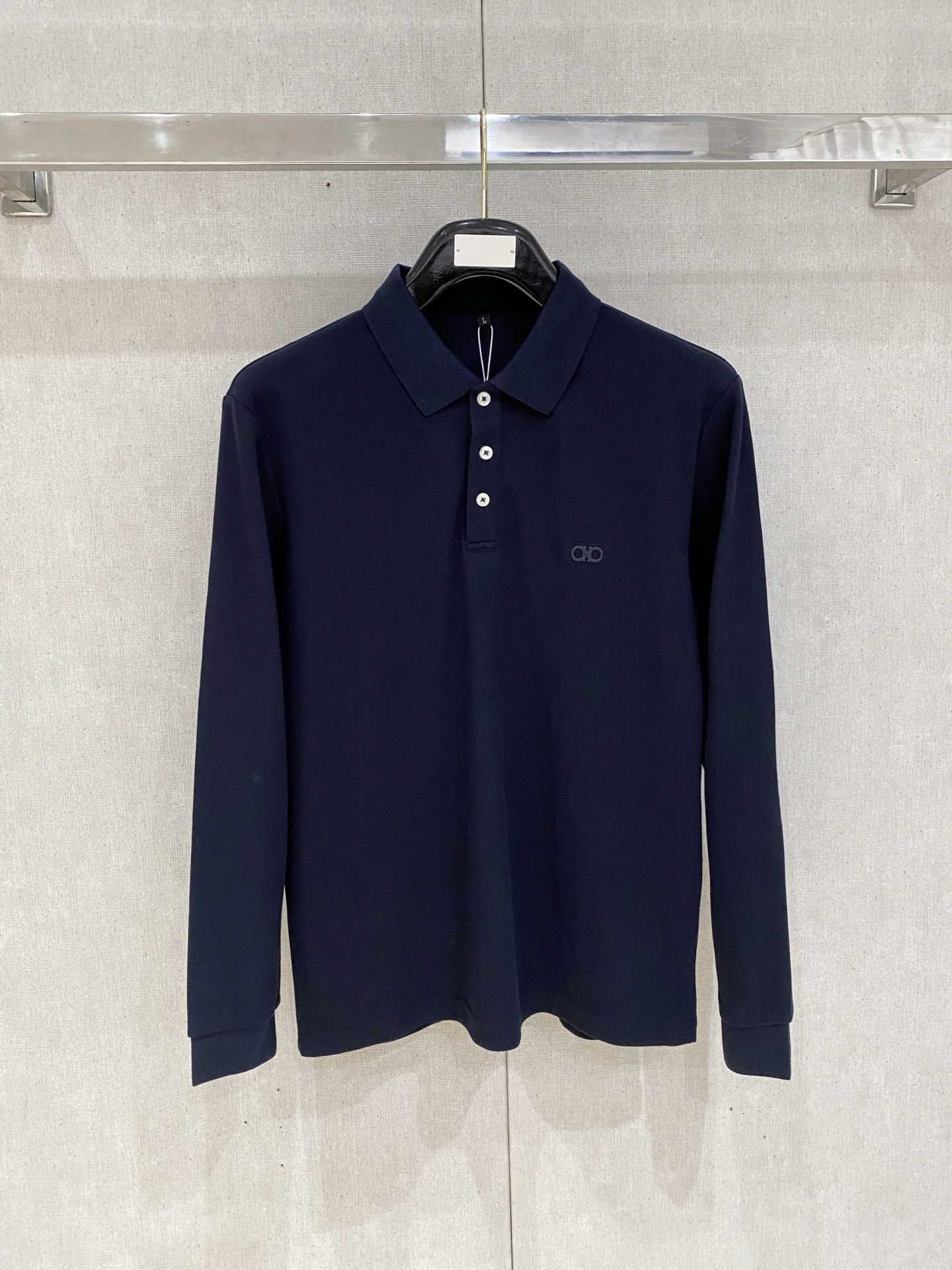 NO:599086,Ferragamo Xinjiang long-staple cotton, soft and comfortable 2025 autumn and winter limited edition long-sleeved Polo series -,,ferragamo,alexander wang19860909菲拉格慕 新疆长绒棉 柔软舒适 2025 秋冬限量款长袖Polo系列 -,,ferragamo,alexander wang,Men's clothing