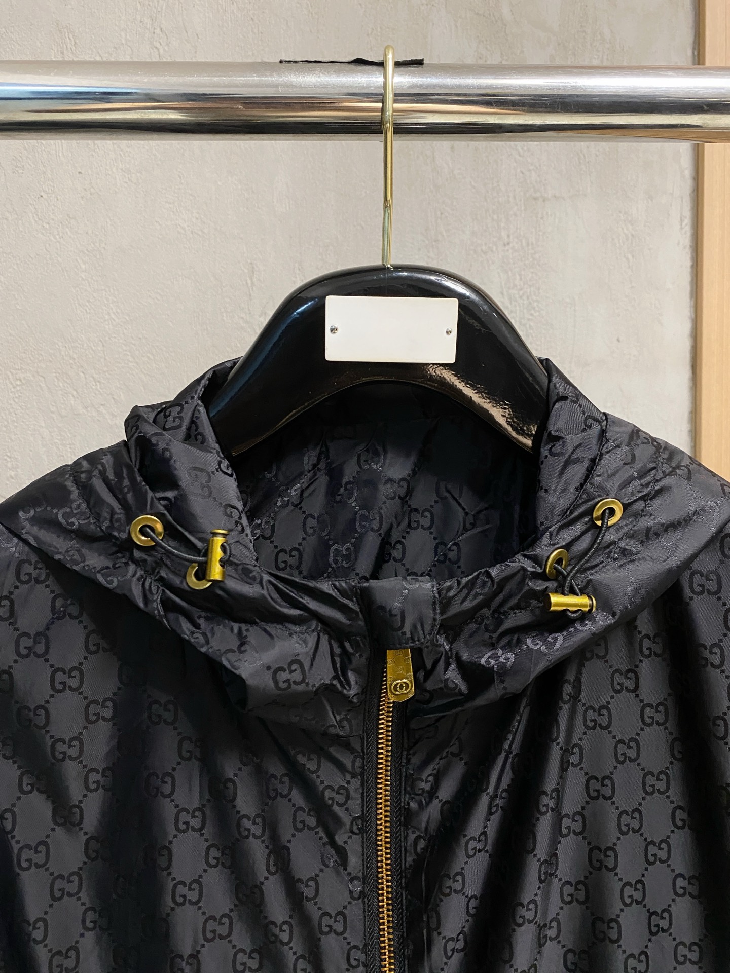 Gucci Men's Black Jacquard Windbreaker Hooded Jacket Lightweight Coat 3 i1756833229600 5454 0 2