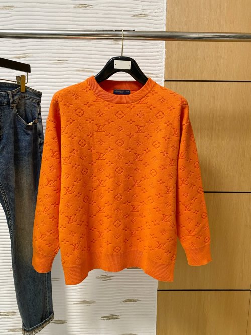 Louis Vuitton 2025 Autumn/Winter Wool Blend Crew Neck Knitted Sweater 1 Louis Vuitton 2025 Autumn/Winter Wool Blend Crew Neck Knitted Sweater