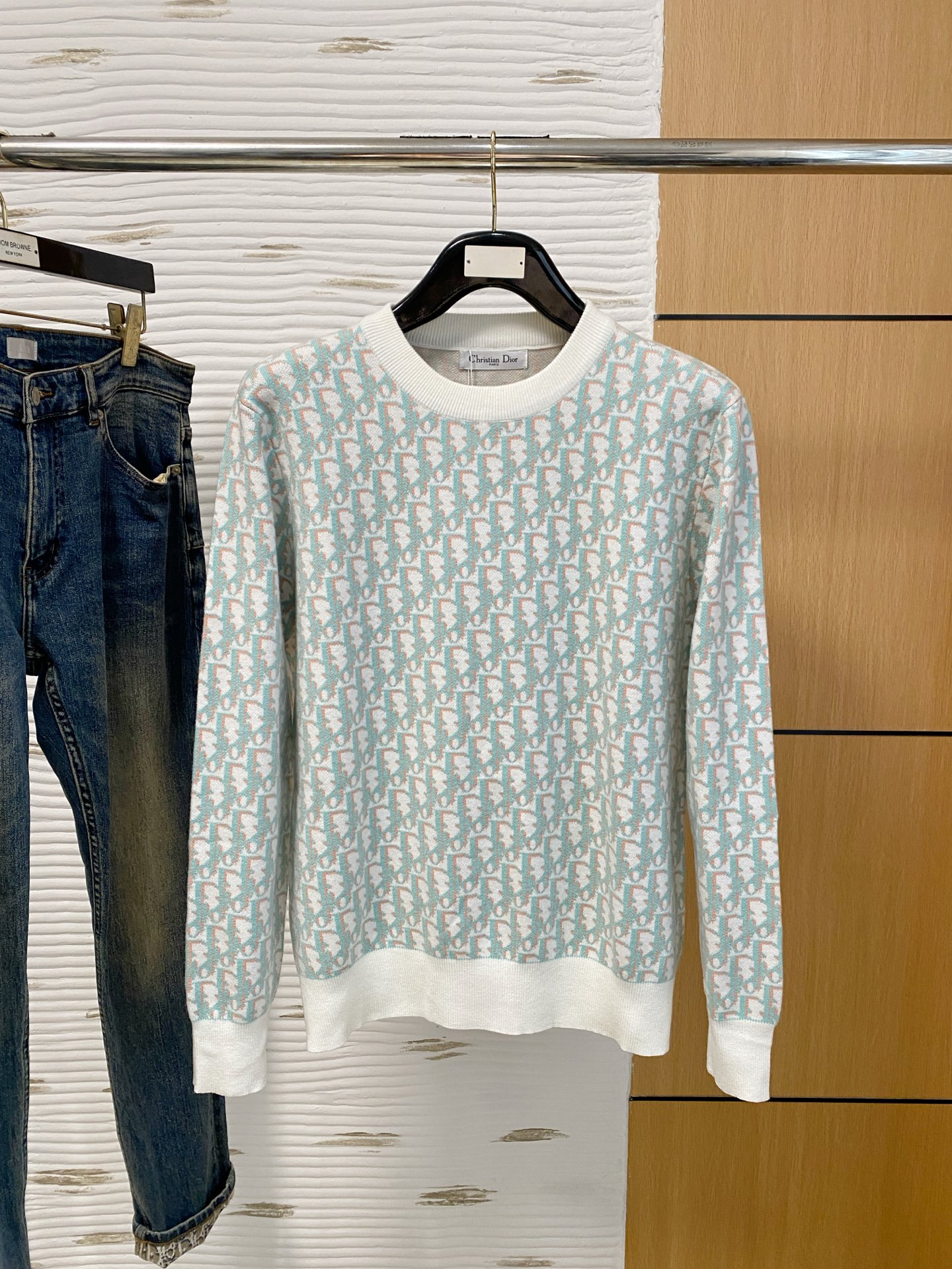 Dior 2025 Fall/Winter Wool Blend Crew Neck Knit Sweater, Comfortable & Warm