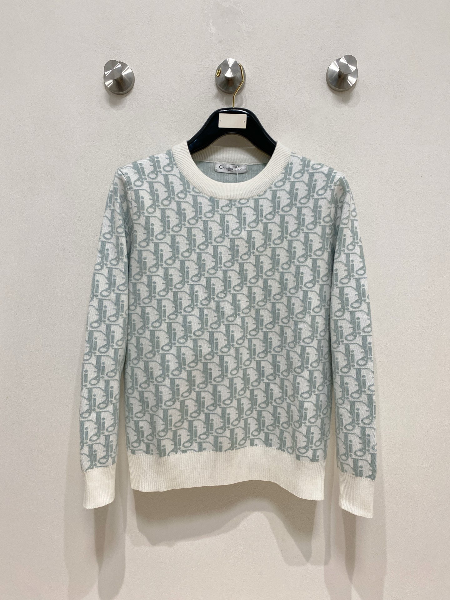 🌾 迪奥 2025新款 羊毛混纺 圆领 长袖 毛衣 羊毛衫 打底衫，高端版本！专柜定制面料 透气舒适度高