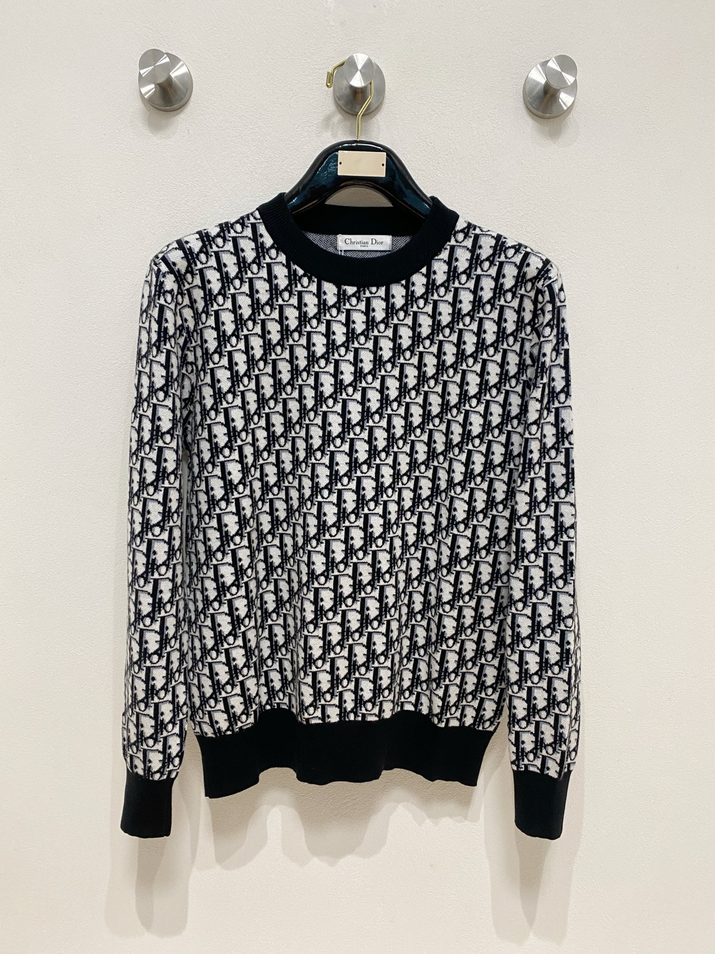 🌾 迪奥 2025新款 羊毛混纺 圆领 长袖 毛衣 羊毛衫 打底衫，高端版本！专柜定制面料 透气舒适度高