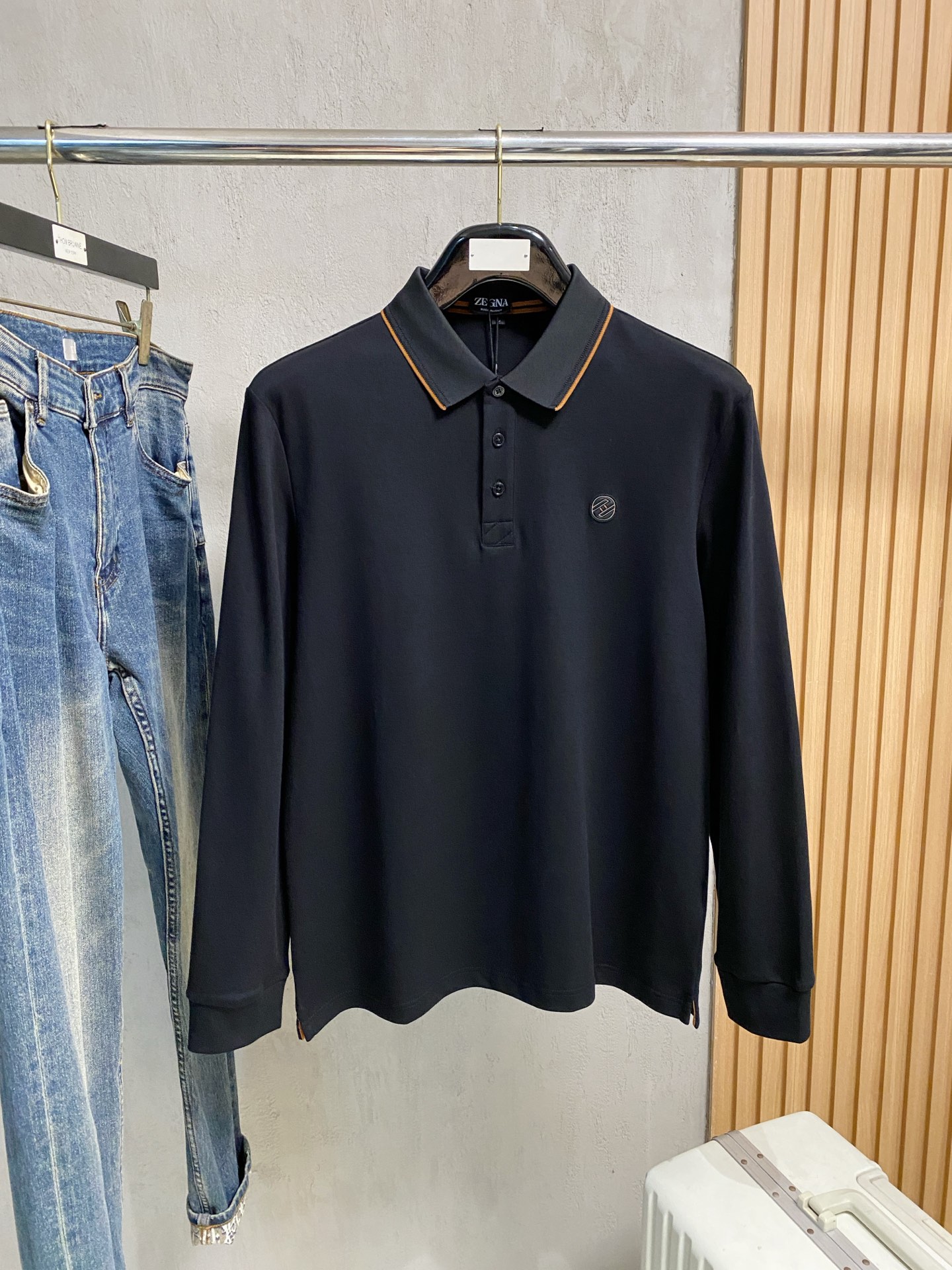 新款来袭 杰尼亚 独家专供新款原单男士Polo长袖高端定制 高版本 时尚百搭爆款⚠️⚠️✨✨原版进口纯棉