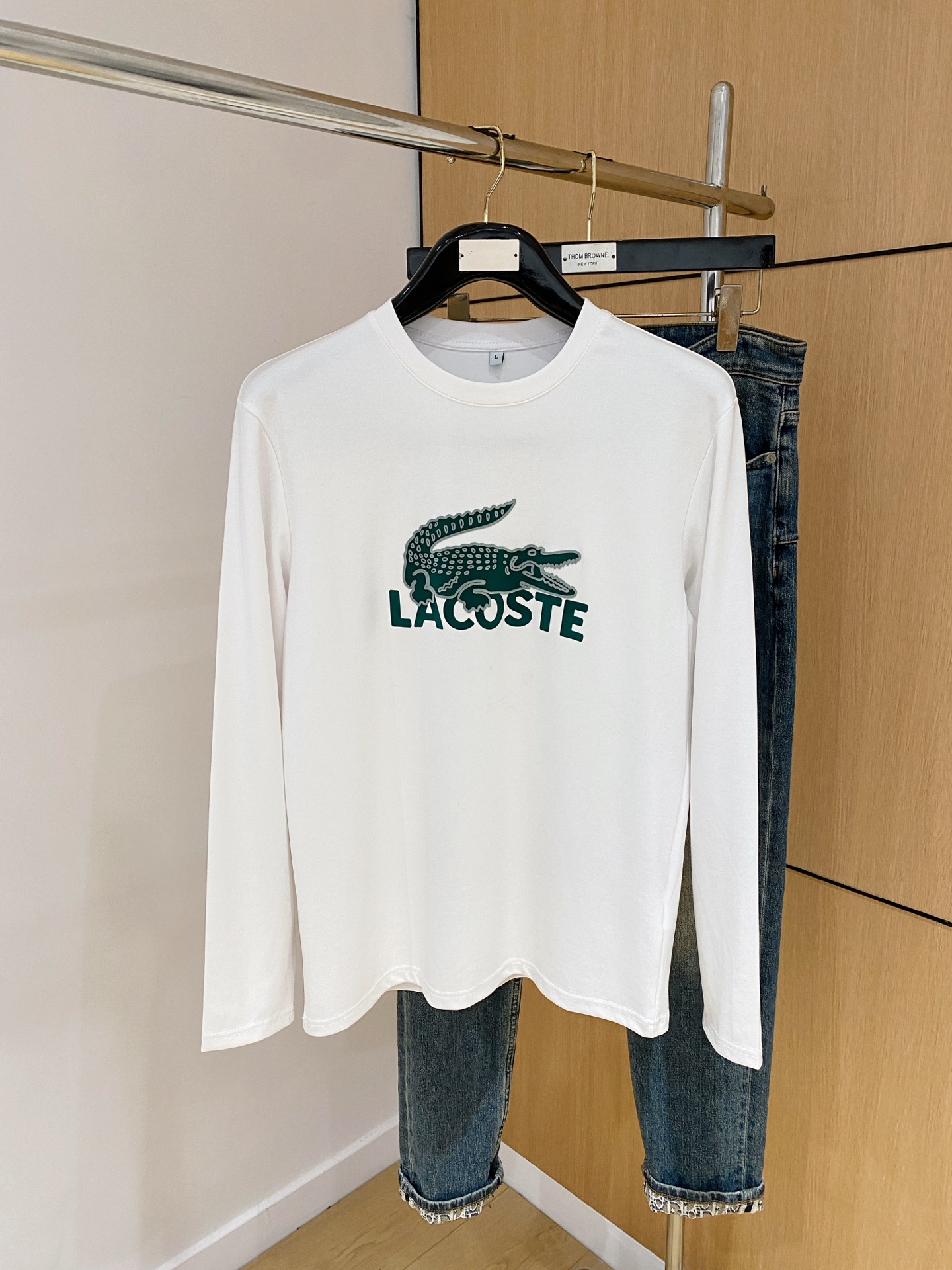 P鳄鱼🐊25ss秋季【新品】新款贸易订单圆领长袖打底衫长袖T恤网红款！上身舒适透气，不僵硬，整体有着丰富