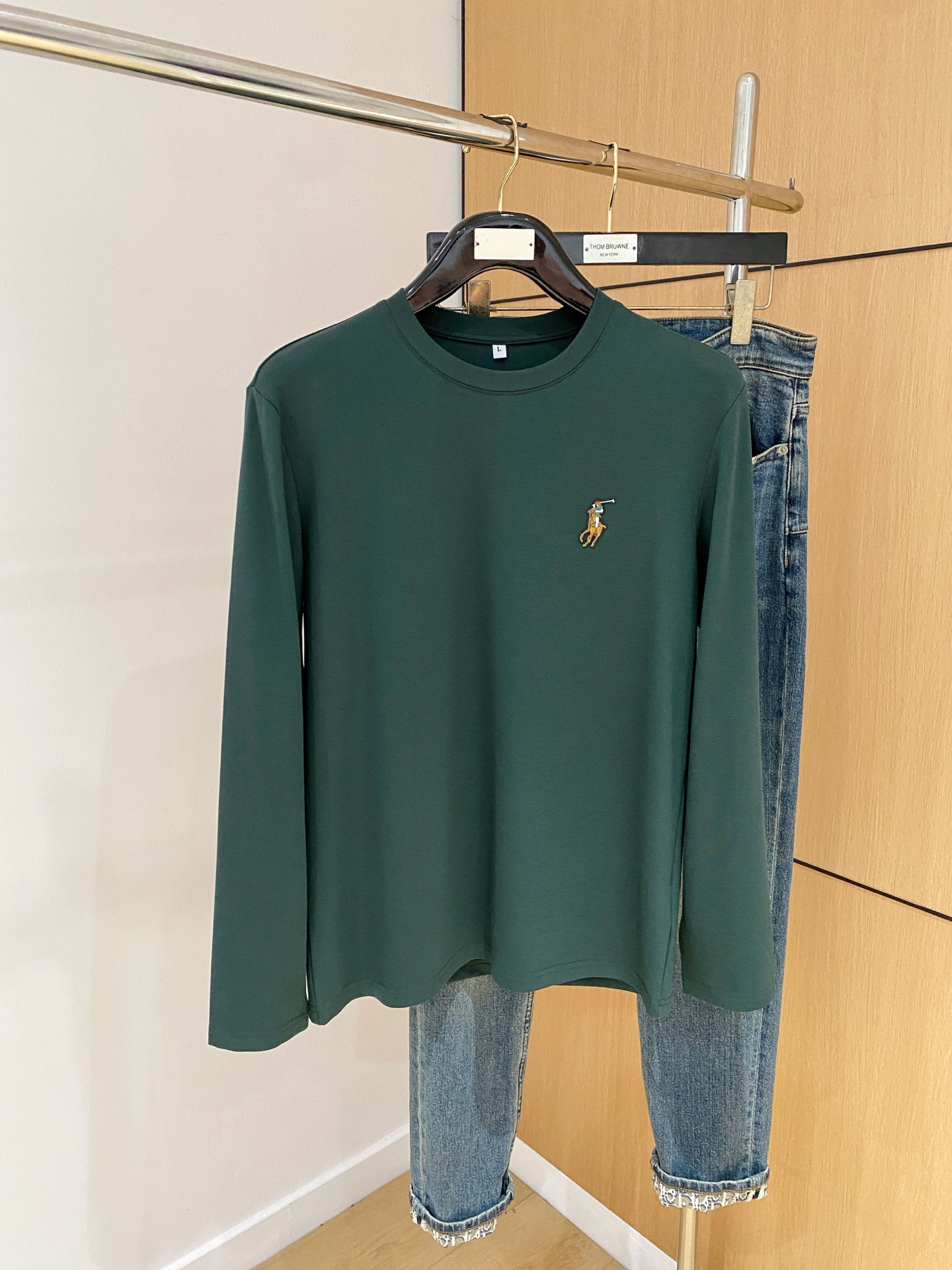 PPolo 25ss秋季【新品】新款贸易订单圆领长袖打底衫长袖T恤网红款！上身舒适透气，不僵硬，整体有着