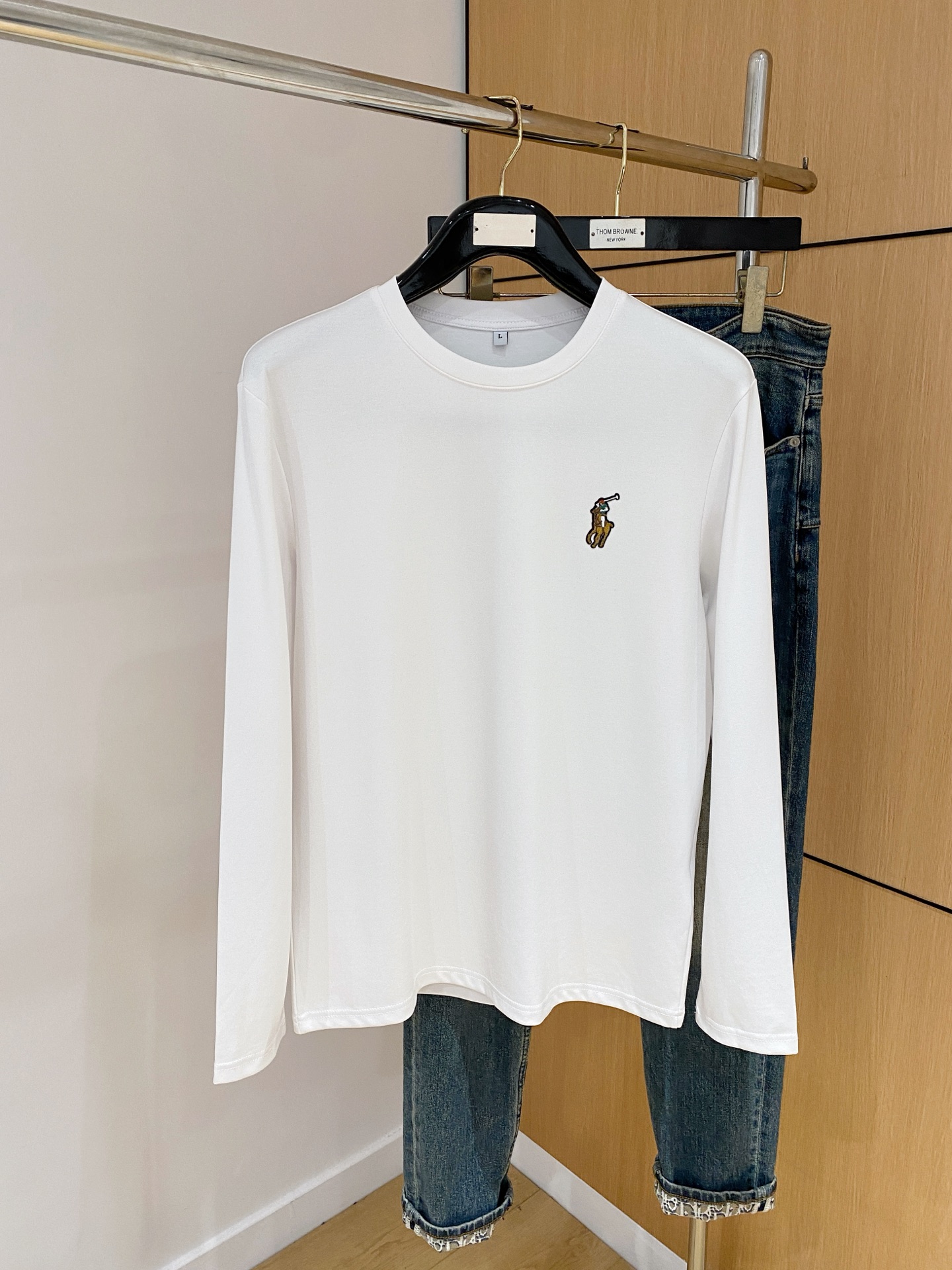 PPolo 25ss秋季【新品】新款贸易订单圆领长袖打底衫长袖T恤网红款！上身舒适透气，不僵硬，整体有着