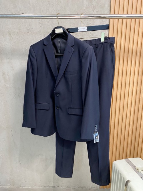 Thom Browne Men's Navy Wool Suit,Modern Fit, Business, Wedding, Party 1 Thom Browne Men's Navy Wool Suit,Modern Fit, Business, Wedding, Party