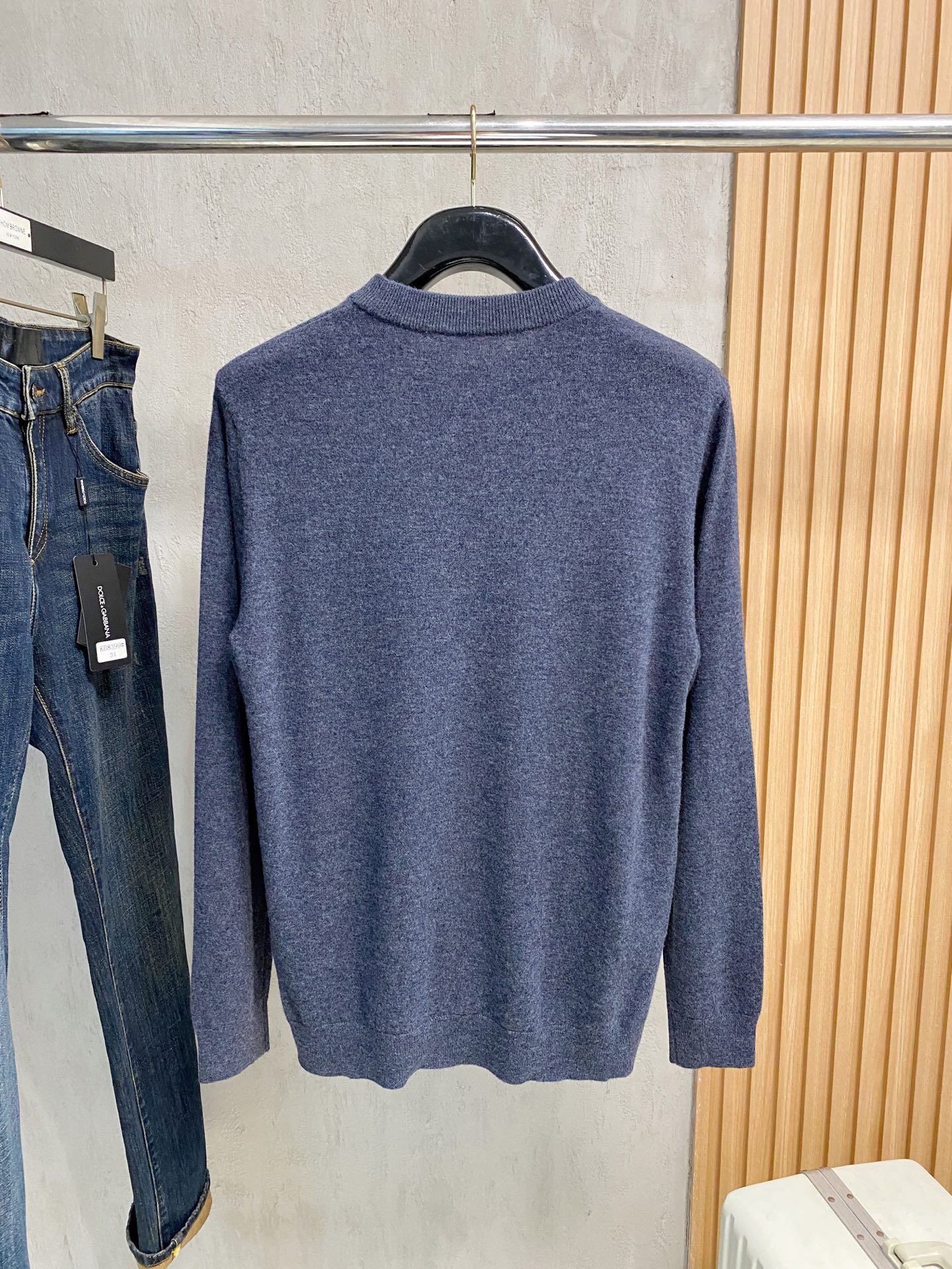 Men's Solid Color Cashmere Blend Knit Sweater, Embroidered Logo, Fall/Winter 10 i1758288261343 3514 0 8