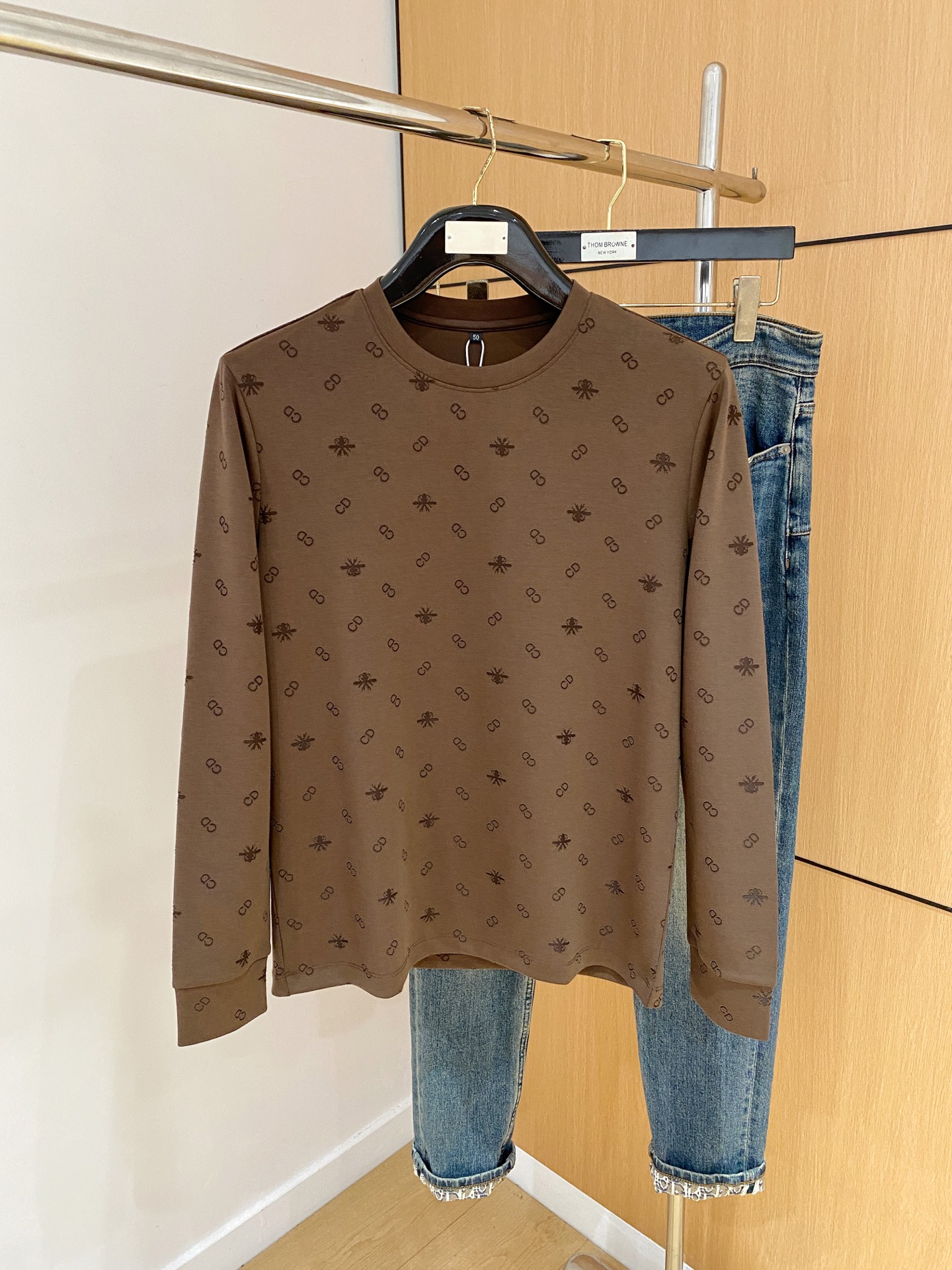 P迪奥25SS【新品】最新最顶级版本精美工艺圆领卫衣，最顶级的品质专柜原单套头衫，顶级制作工艺进口面料，