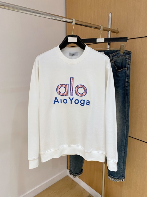 Alo Yoga Embroidered Logo Sweatshirt, Unisex Round Neck Pullover Top 12 Alo Yoga Embroidered Logo Sweatshirt, Unisex Round Neck Pullover Top