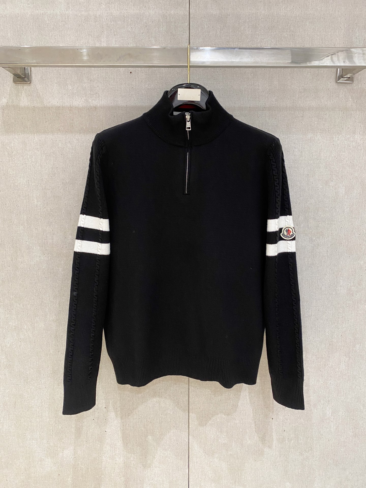 Moncler Half-Zip Pullover: Luxurious Wool Blend, Warm & Stylish - M to 3XL 2 i1761058995698 6783 0 0