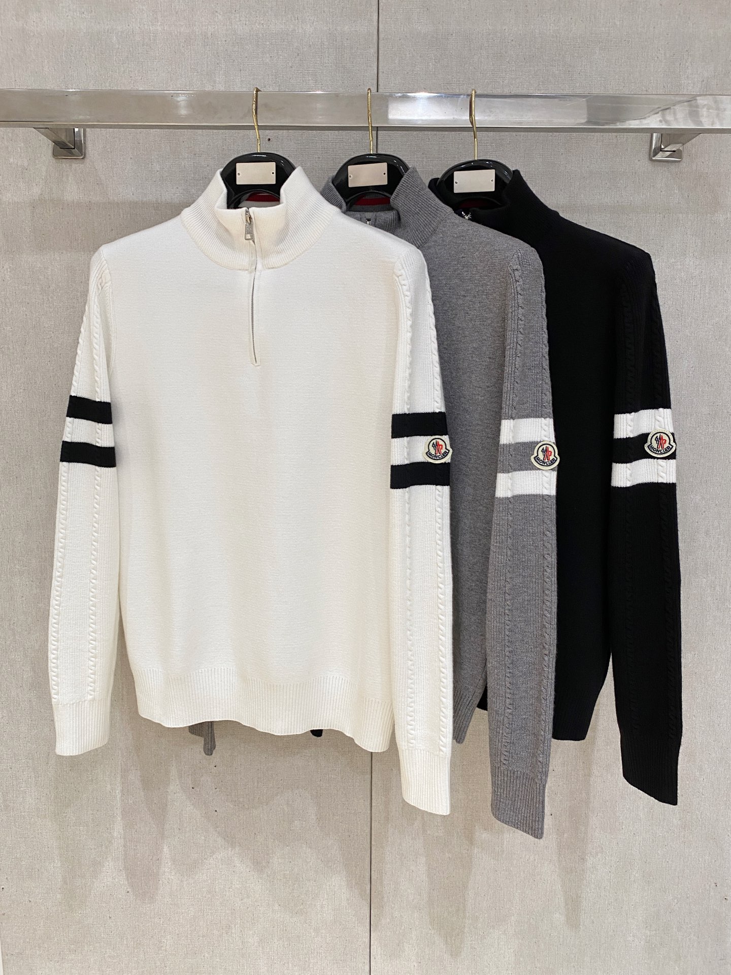 Moncler Half-Zip Pullover: Luxurious Wool Blend, Warm & Stylish - M to 3XL 10 i1761058995699 4525 0 8