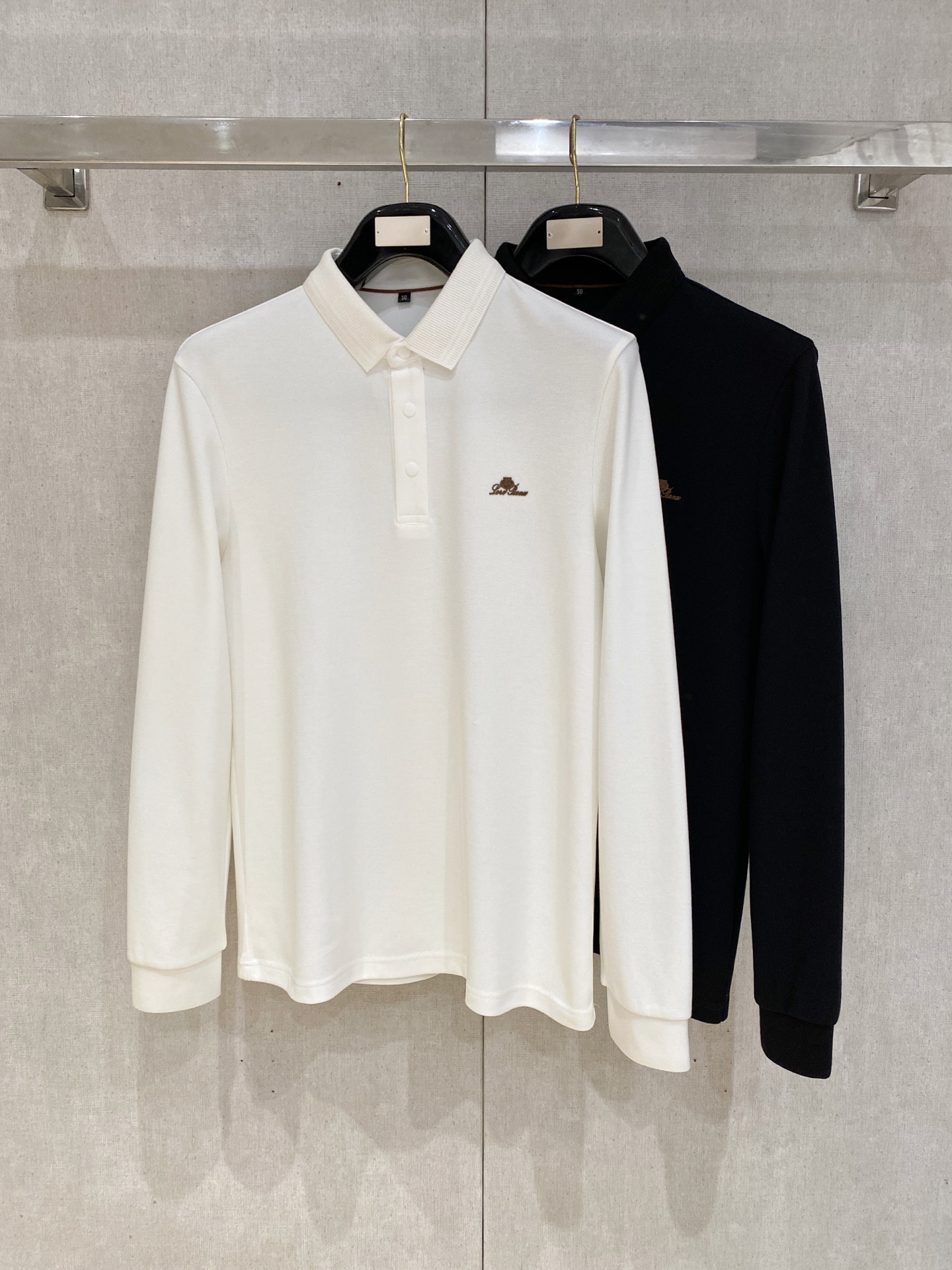 🔥🔥LS秋季男士半拉链长袖POLO 胸前标志性LOGO徽标 整体非常的轻商务休闲！纯棉面料，上身轻盈舒适